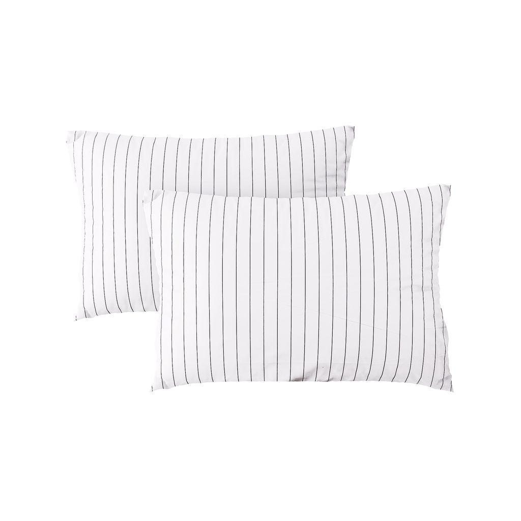 Pillow case 067 Black stripe on white
