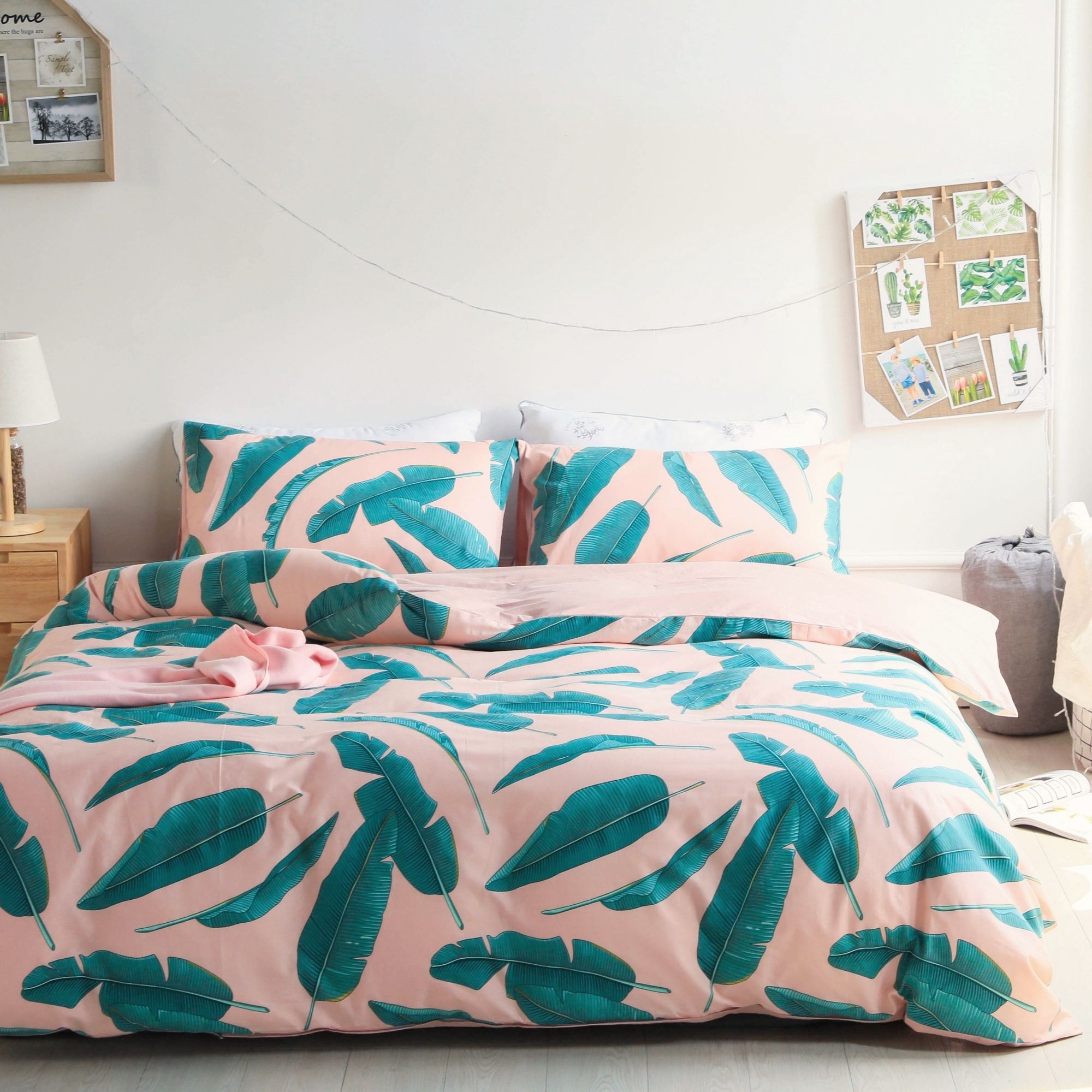 Best price 092 Banana leaves on pink