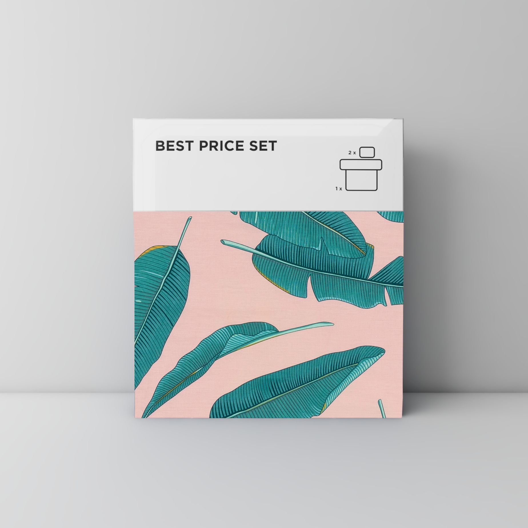 Best price 092 Banana leaves on pink