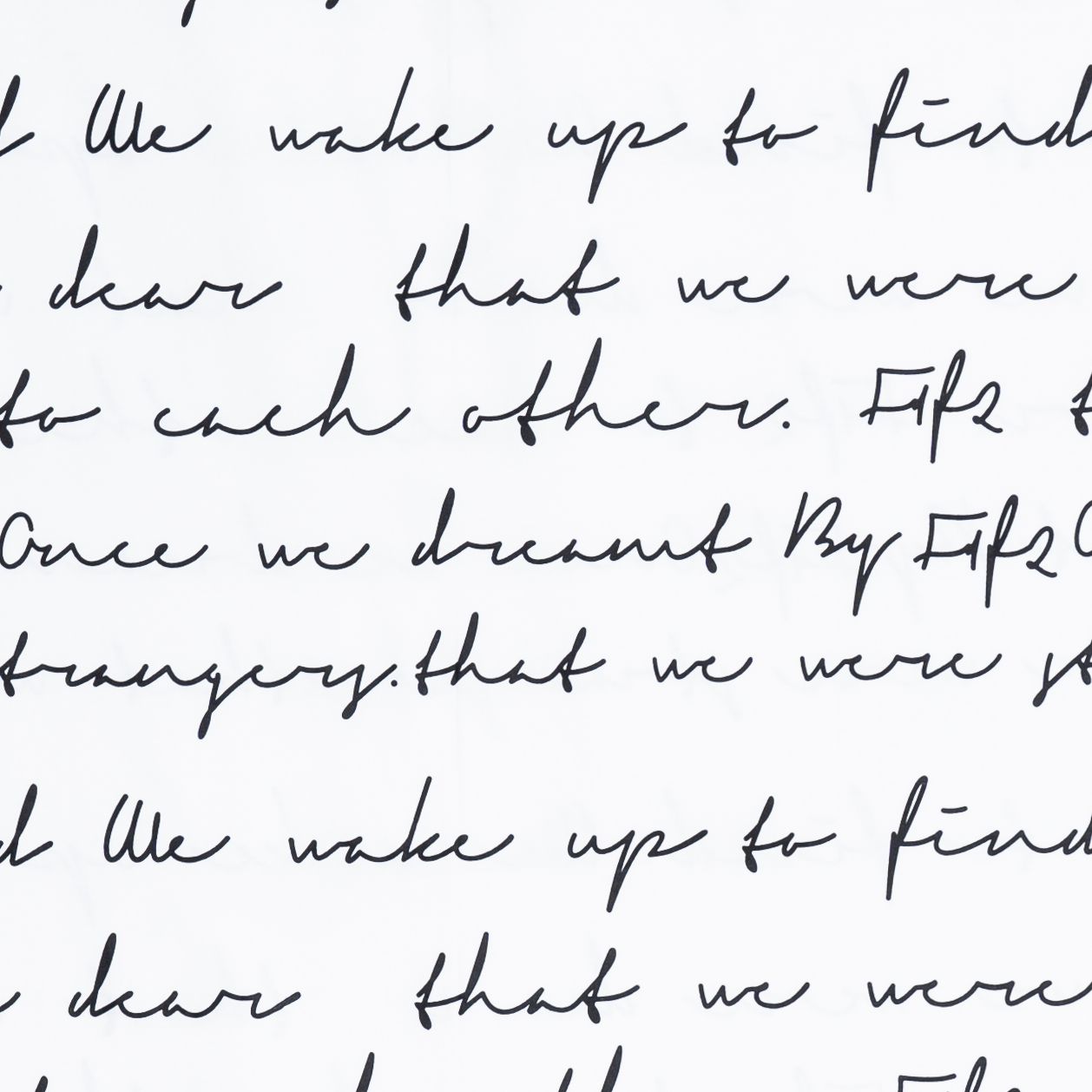 Pillow case 132 Handwriting