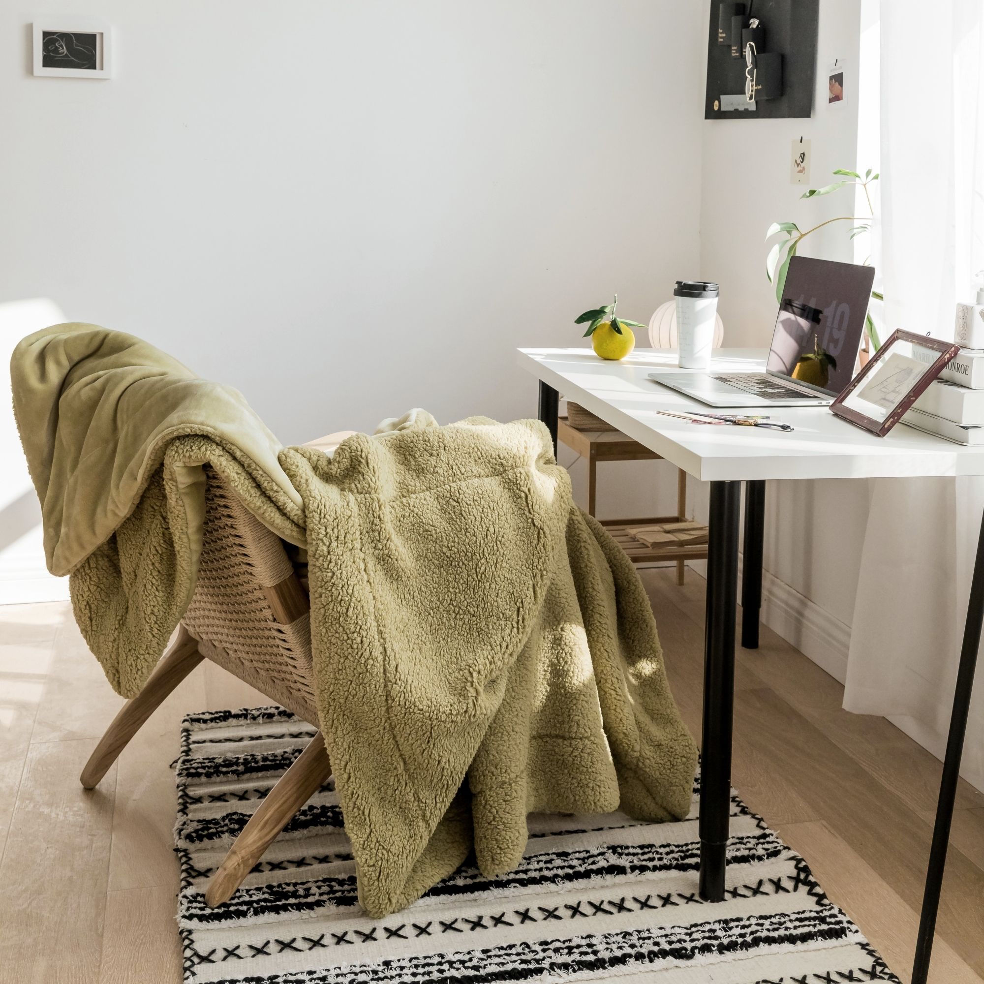 Mền lông cừu nhân tạo Yellow