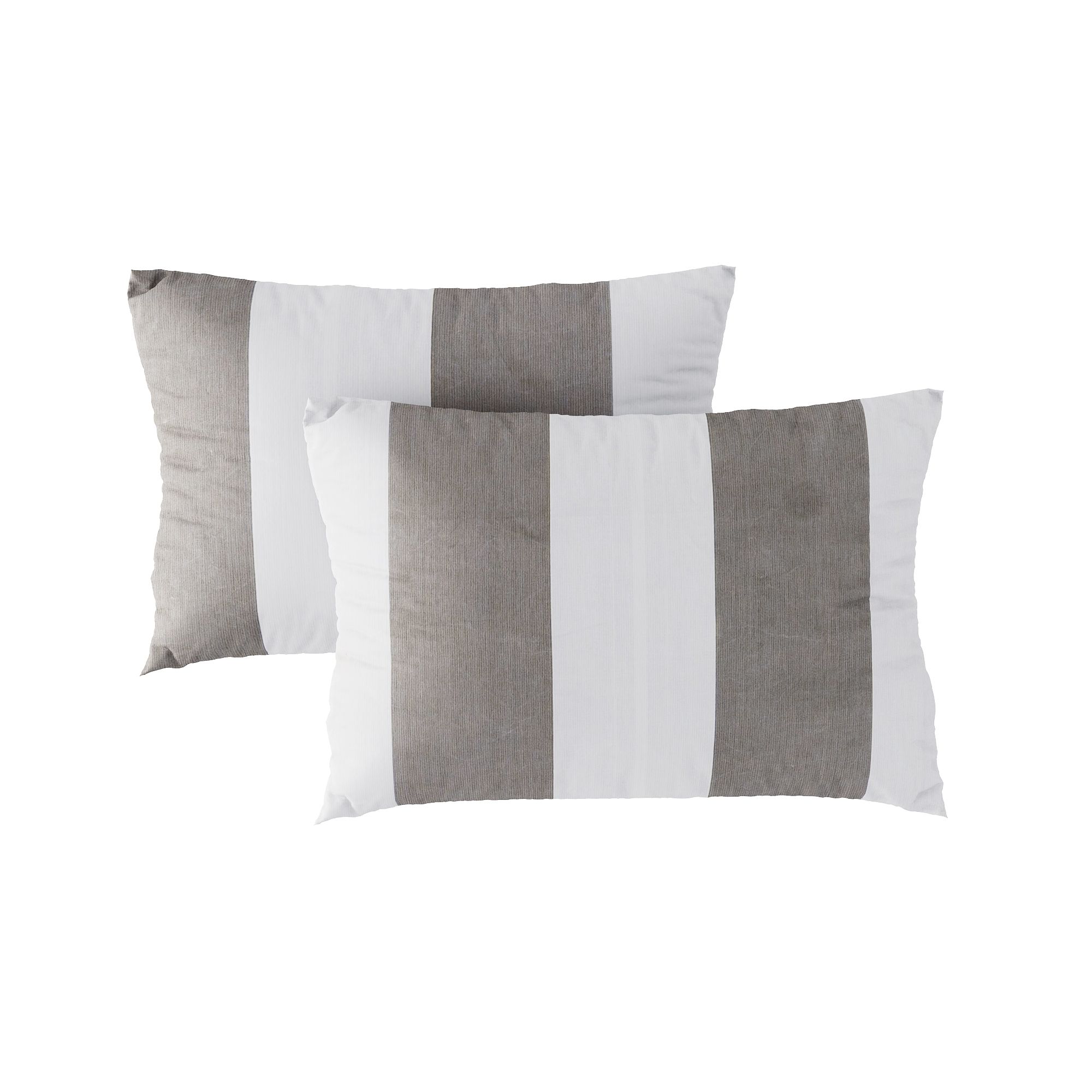 Pillow case 188 Big grey brown lines