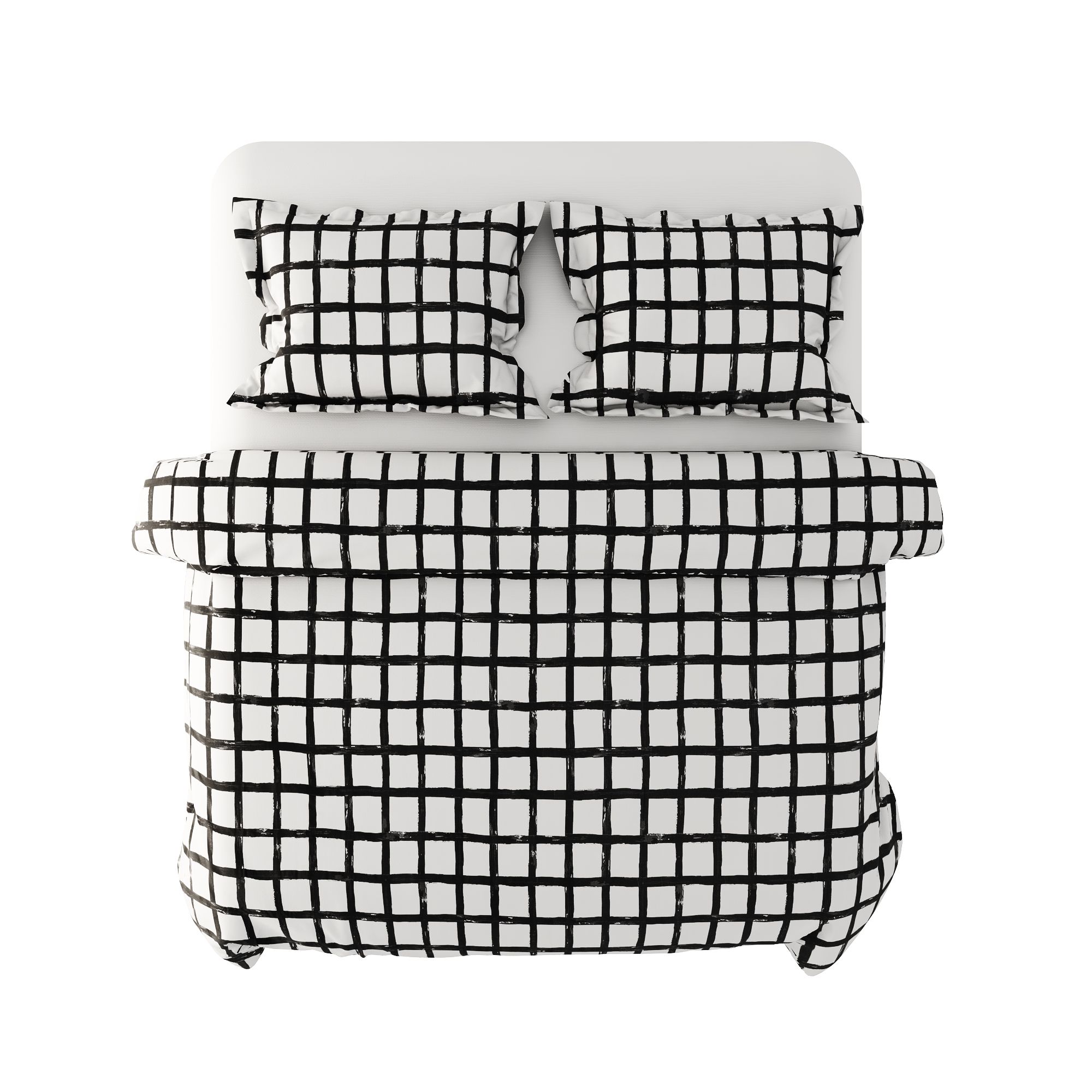Best price 126 Black grid on white