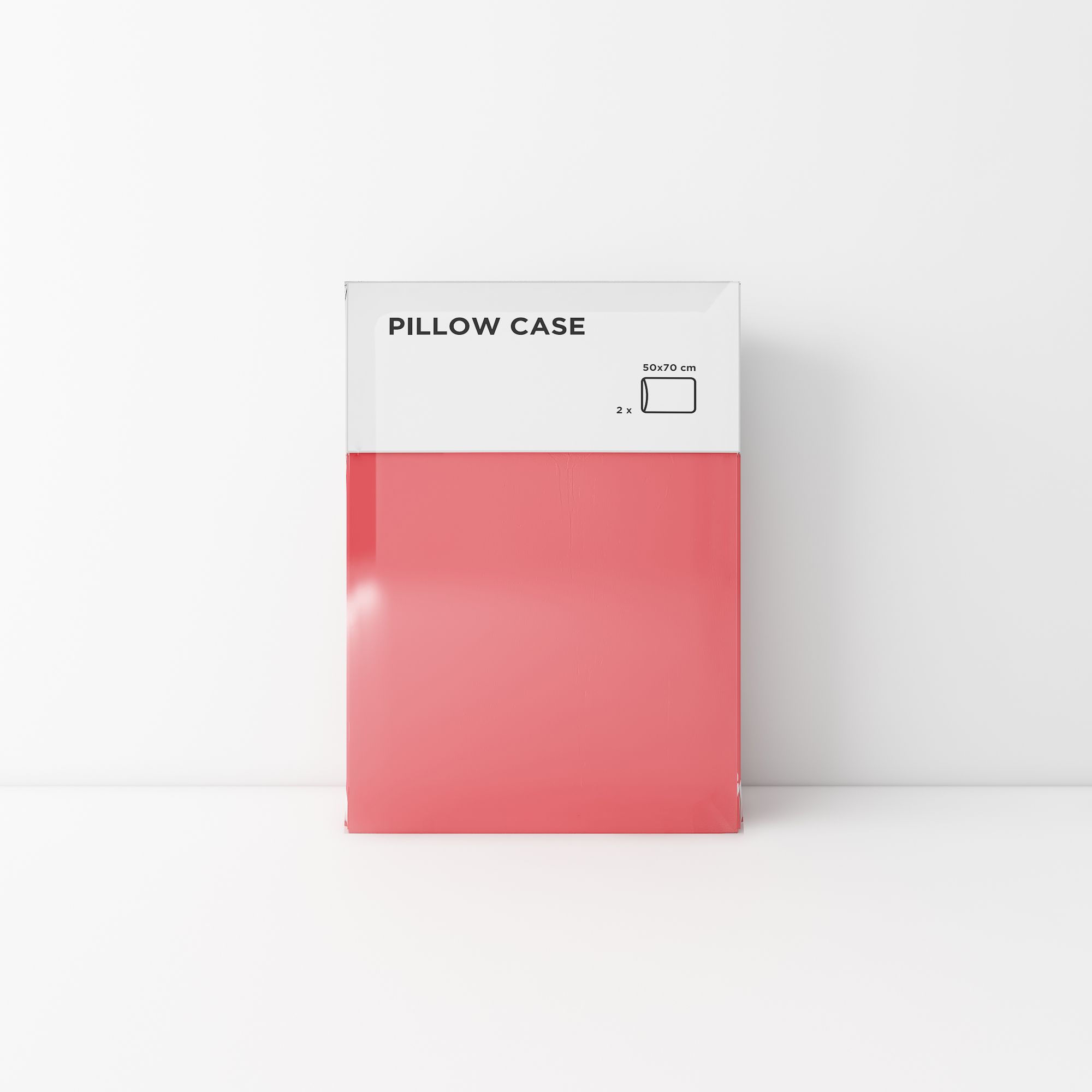Standard pillow case 12 Punch pink (2pcs)
