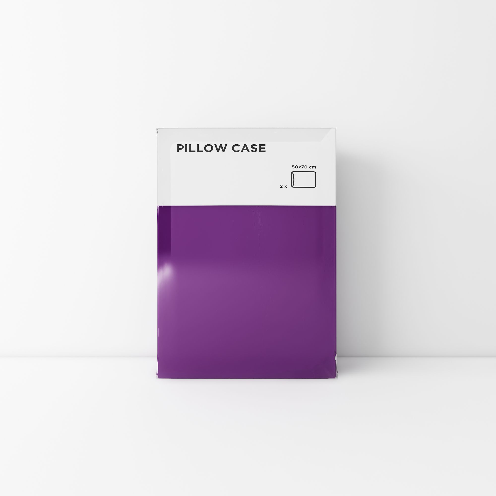 Standard pillow case 13 Dark purple (2pcs)