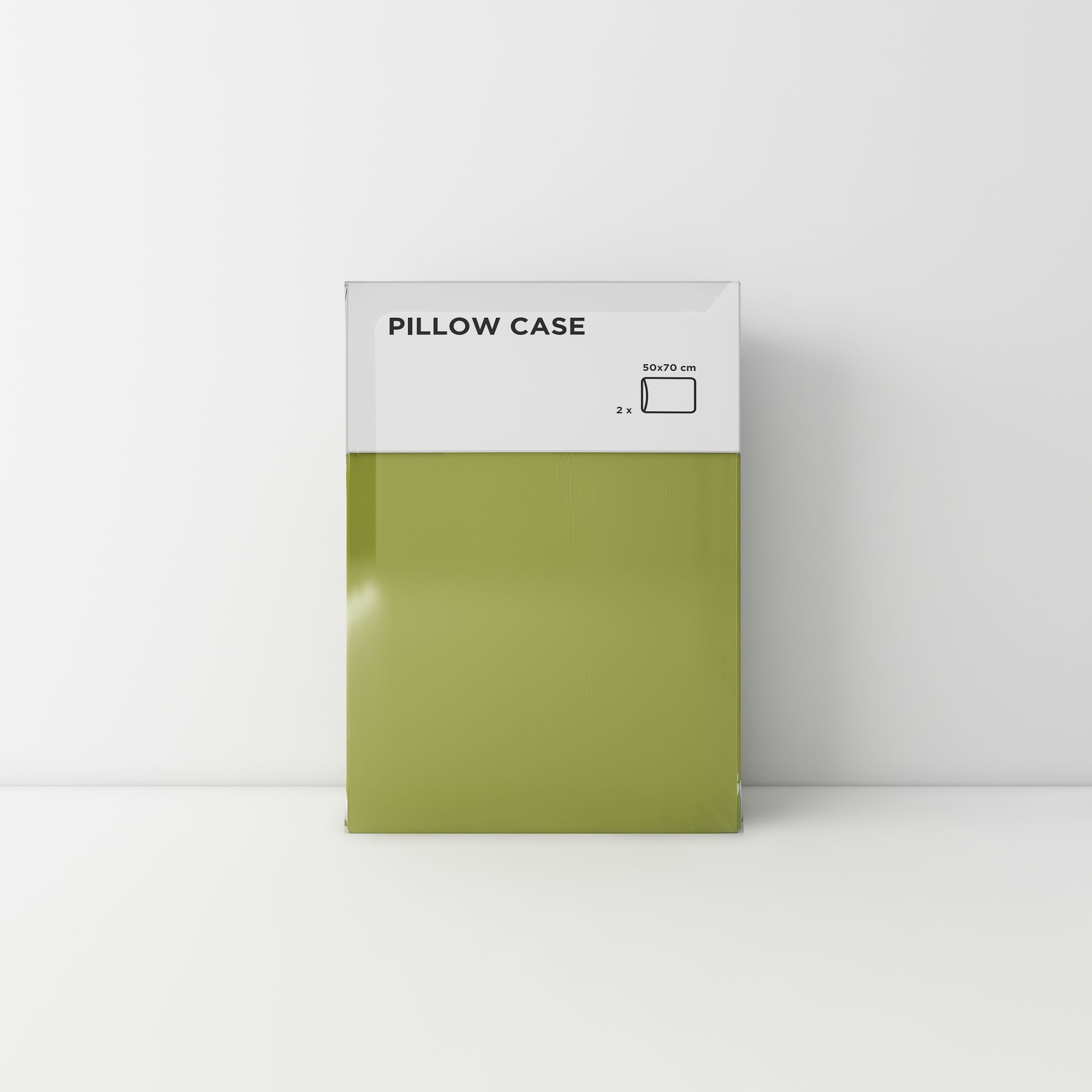 Standard pillow case 01 Light green (2pcs)