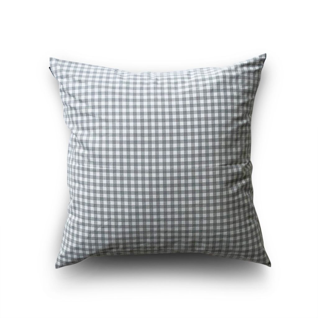 Cushion cover 21 Grey white grid