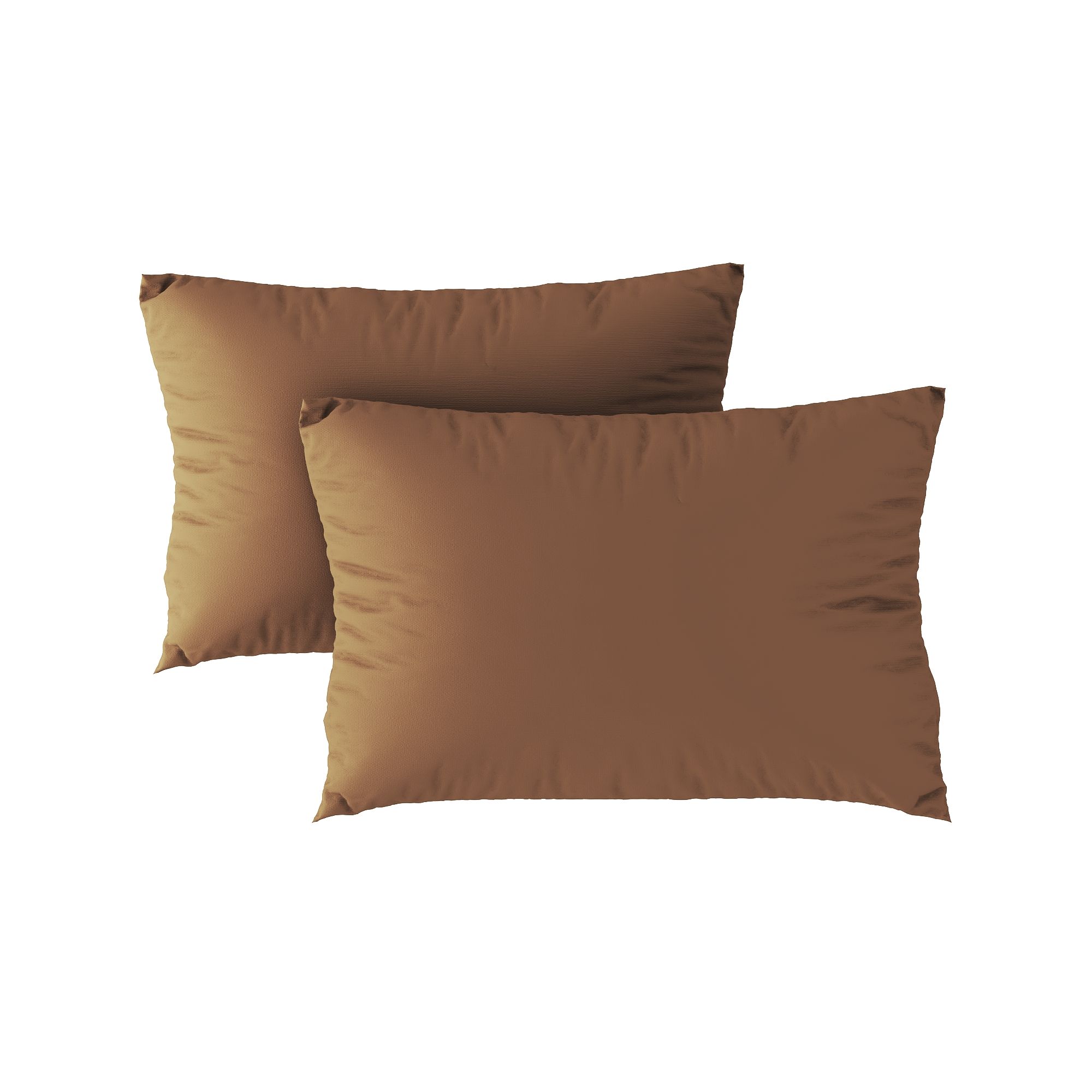 Standard pillow case 21 Dark brown (2pcs)
