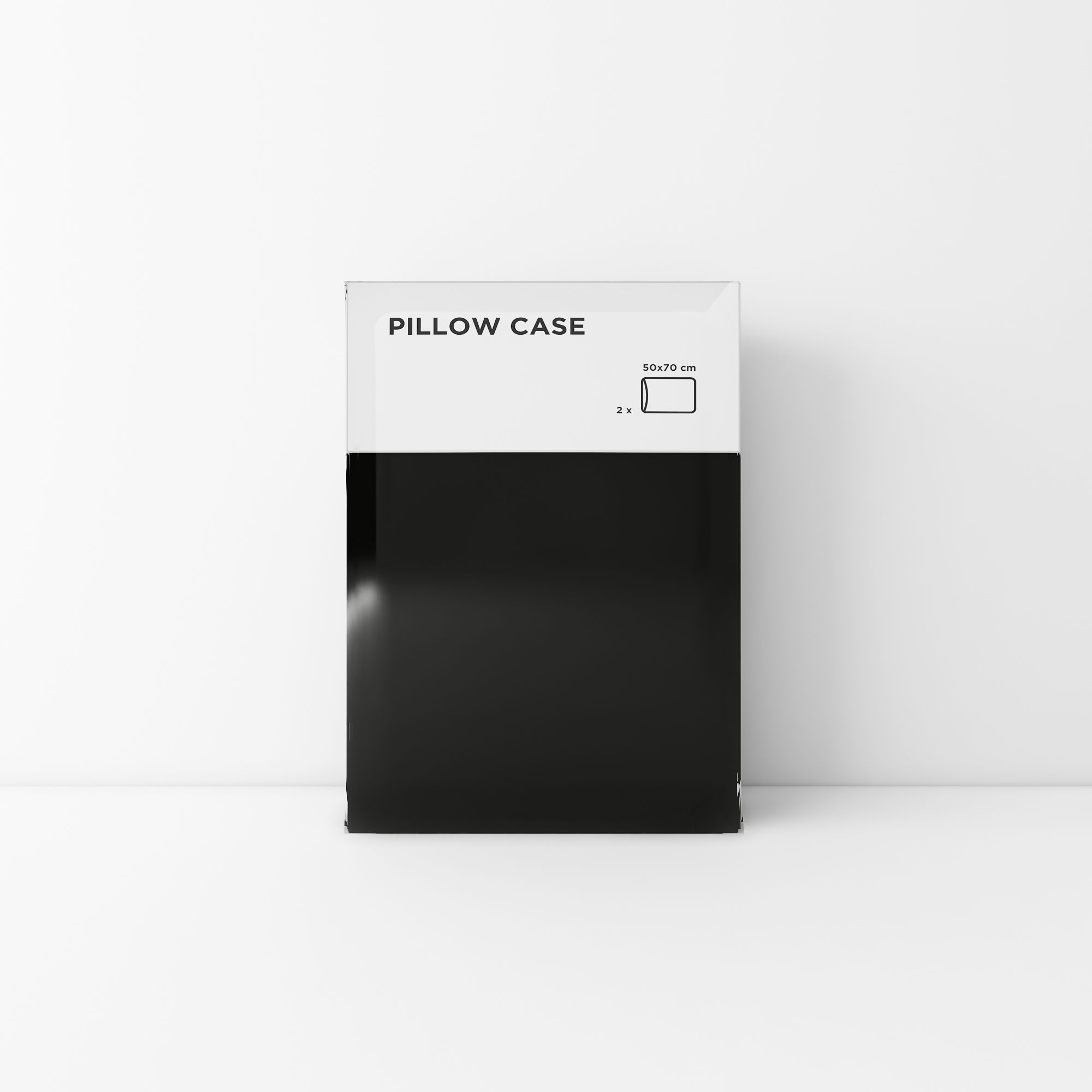 Standard pillow case 24 Black (2pcs)