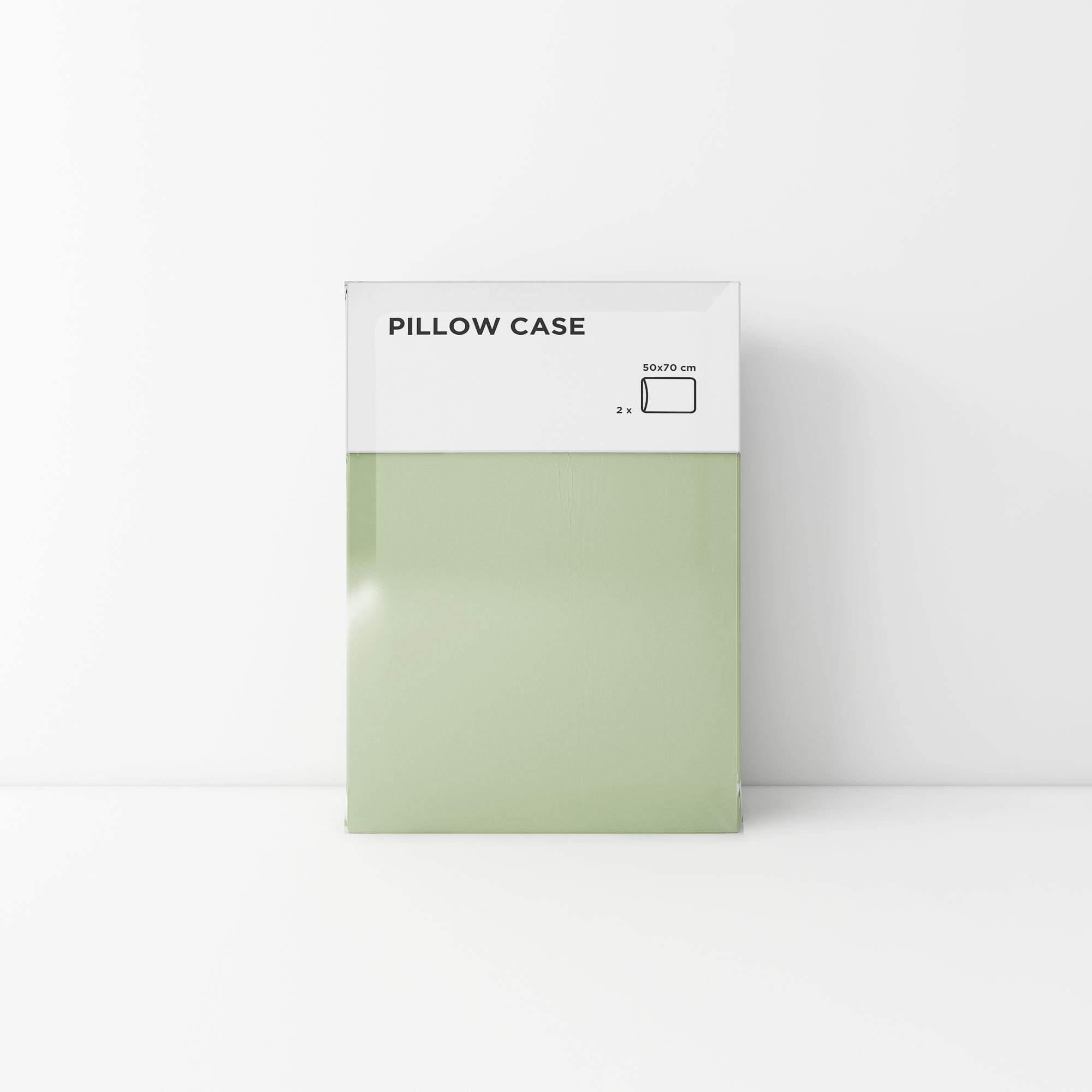 Standard pillow case 26 Sage green (2pcs)