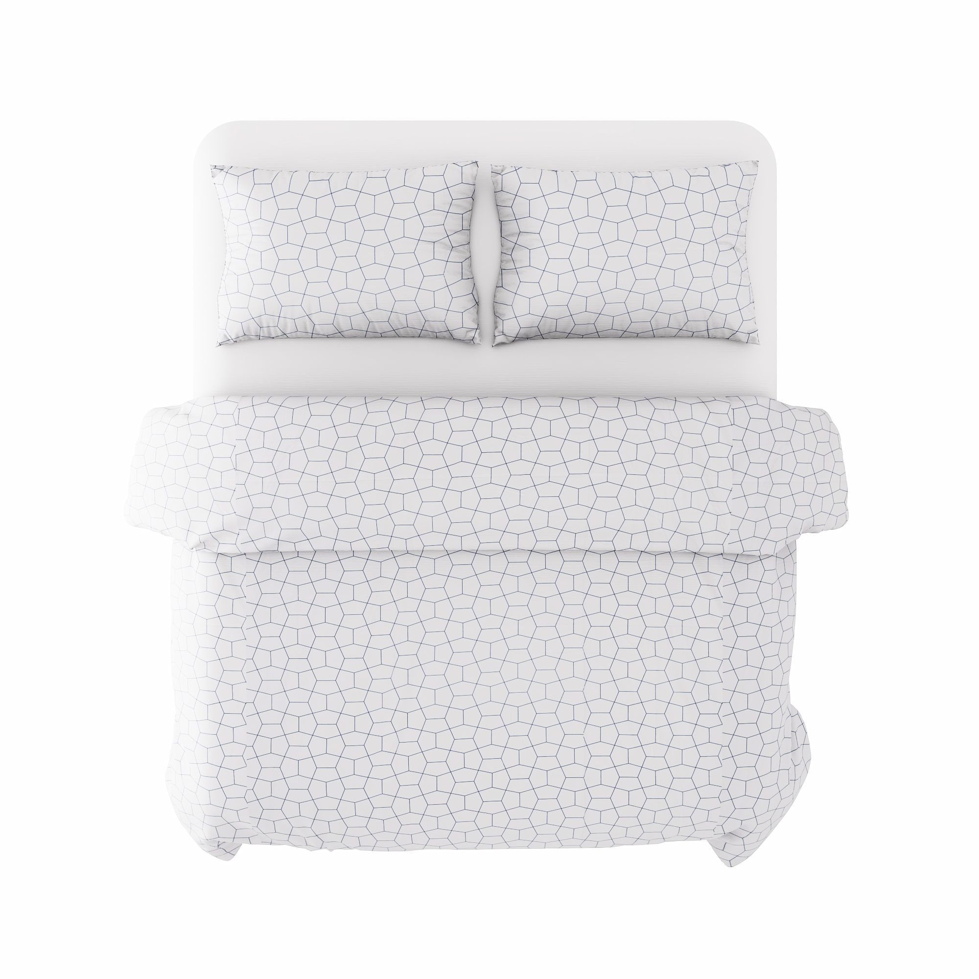 Best price 031 Navy hexagon on white