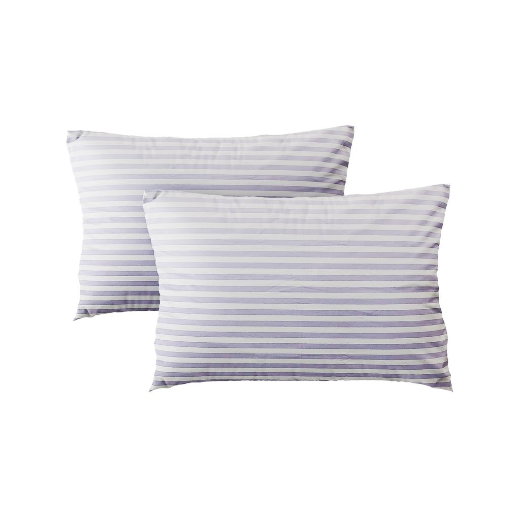 Pillow case 395 Purple white stripes (2pcs)