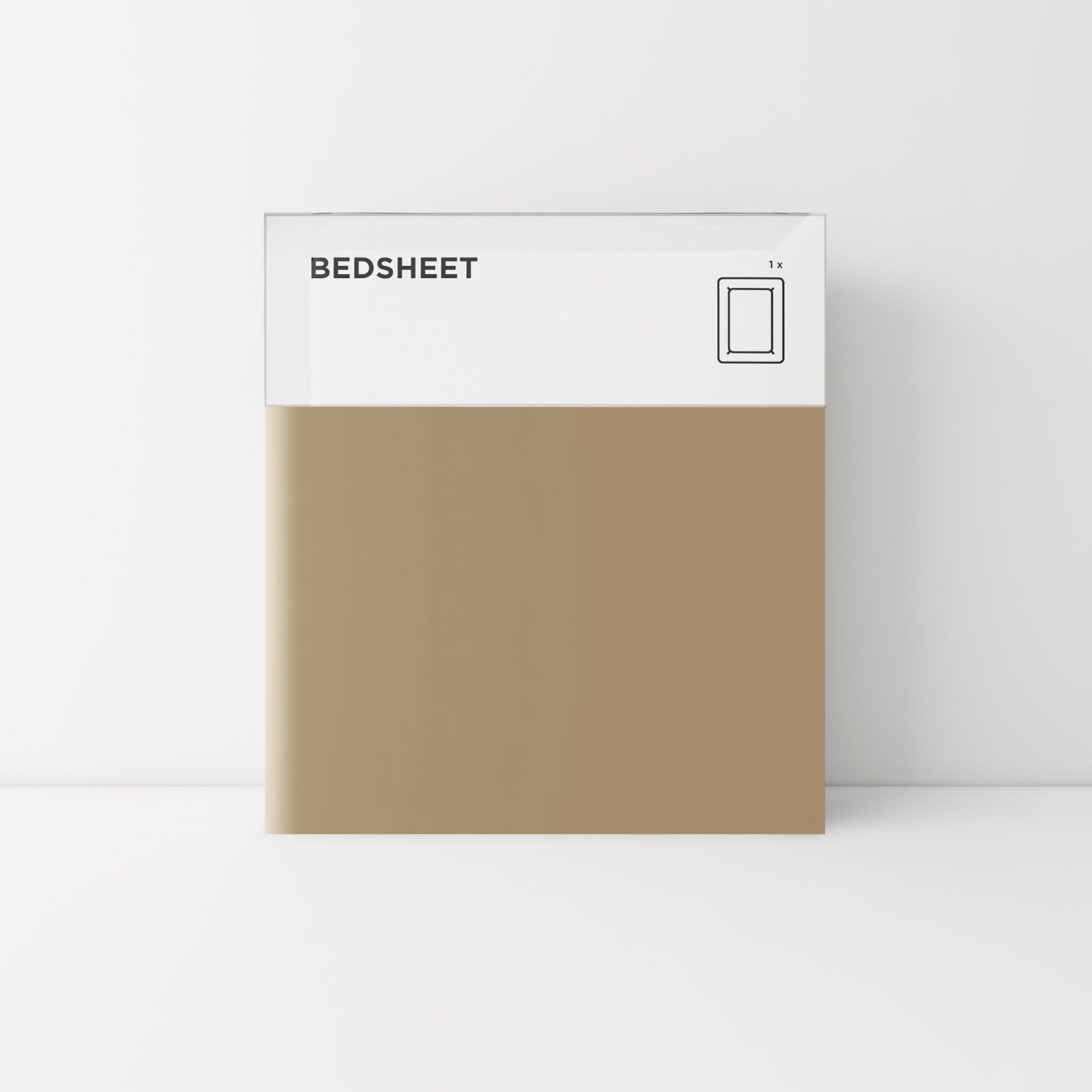 Standard bedsheet 03 Light brown