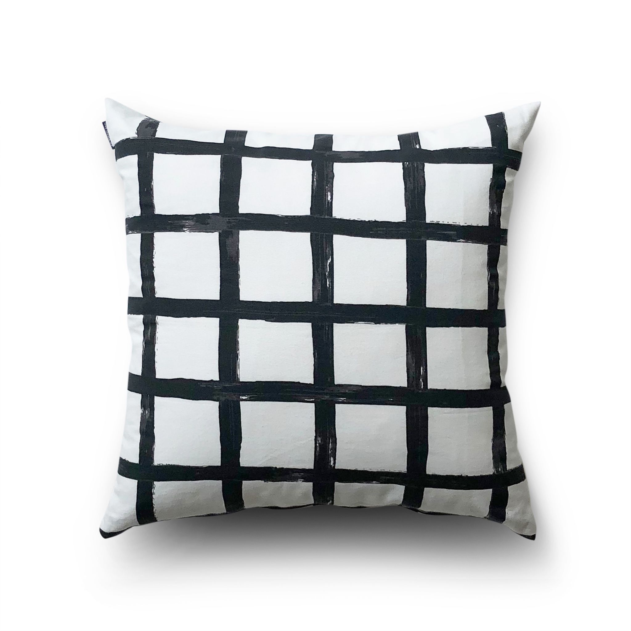 Cushion cover 45 Large black grid