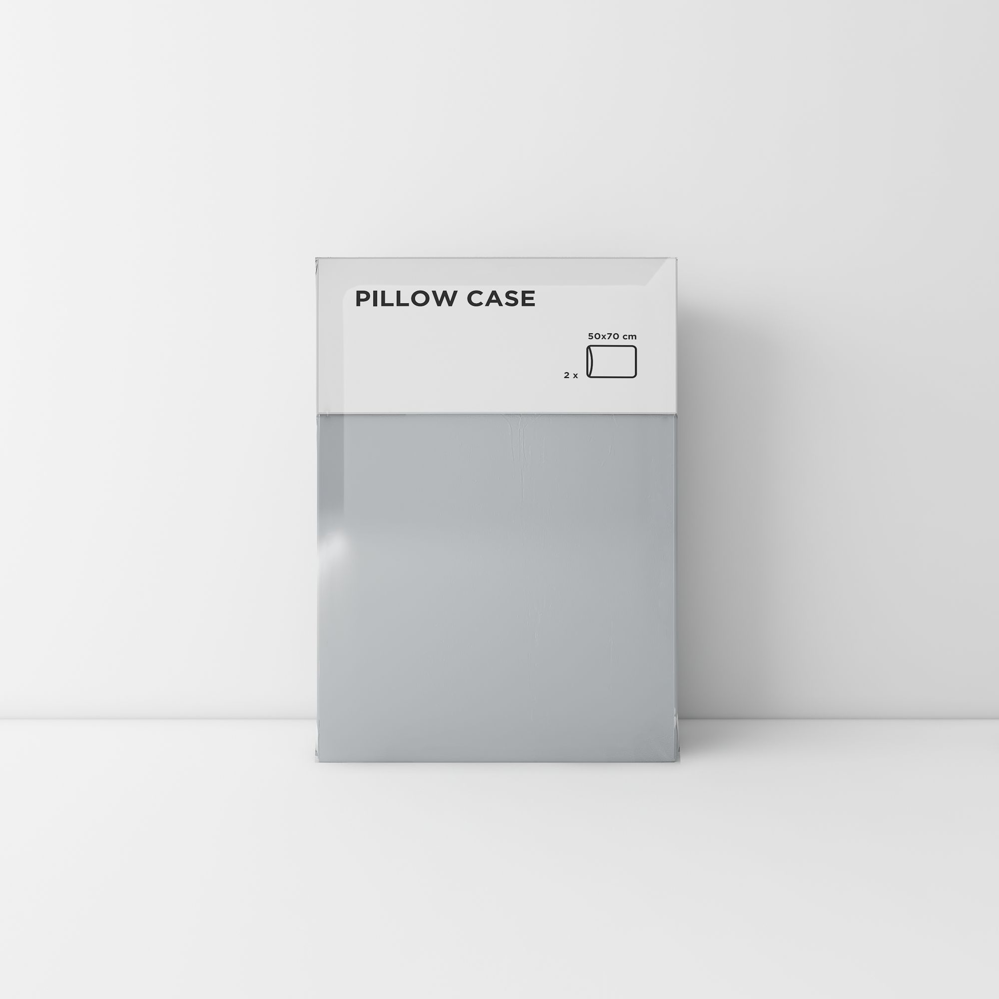 Standard pillow case 04 Light grey (2pcs)