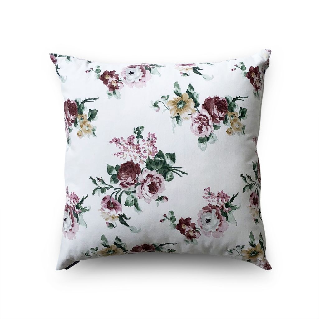 Cushion cover 55 Roses on white
