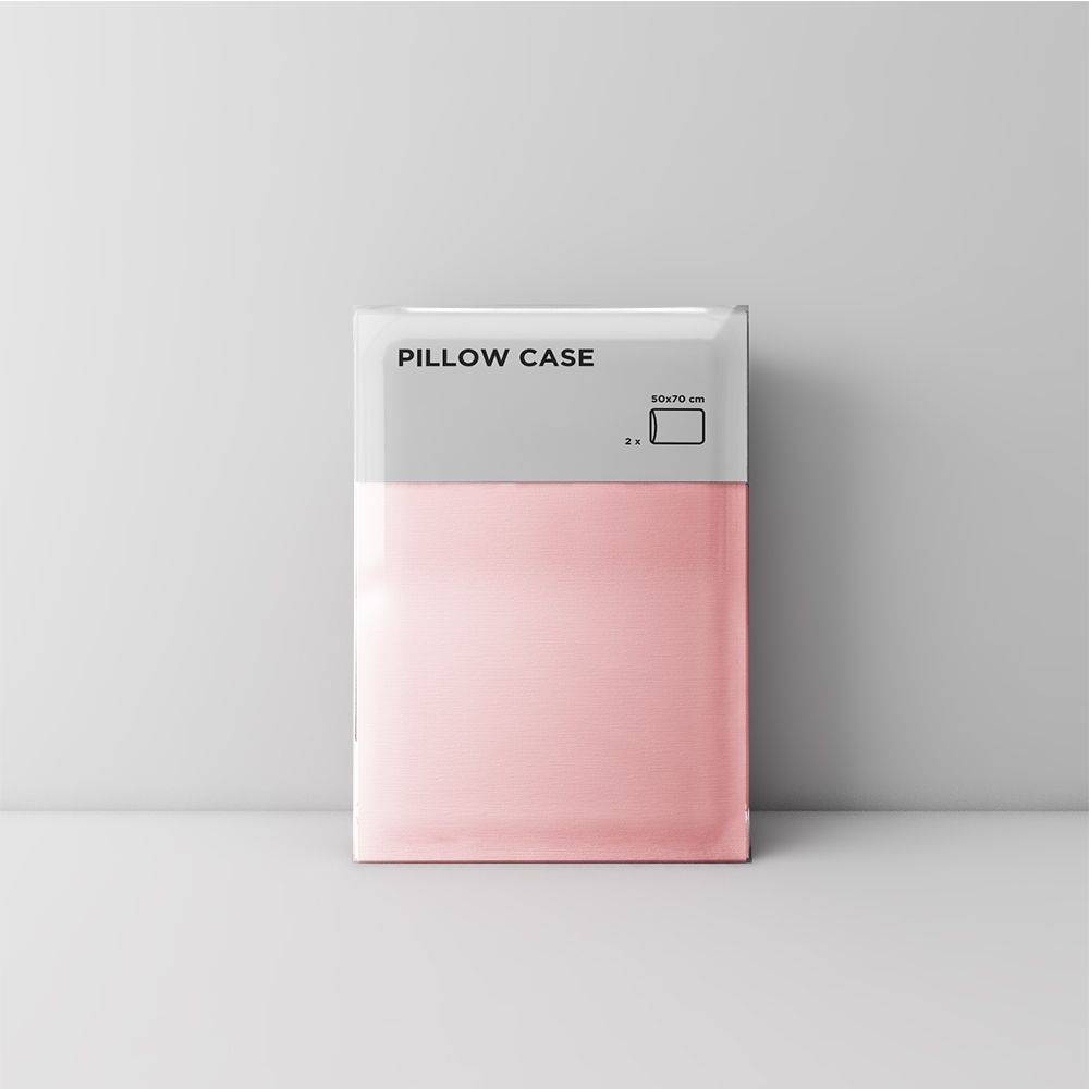 Premium pillow case 05 Light pink (2pcs)