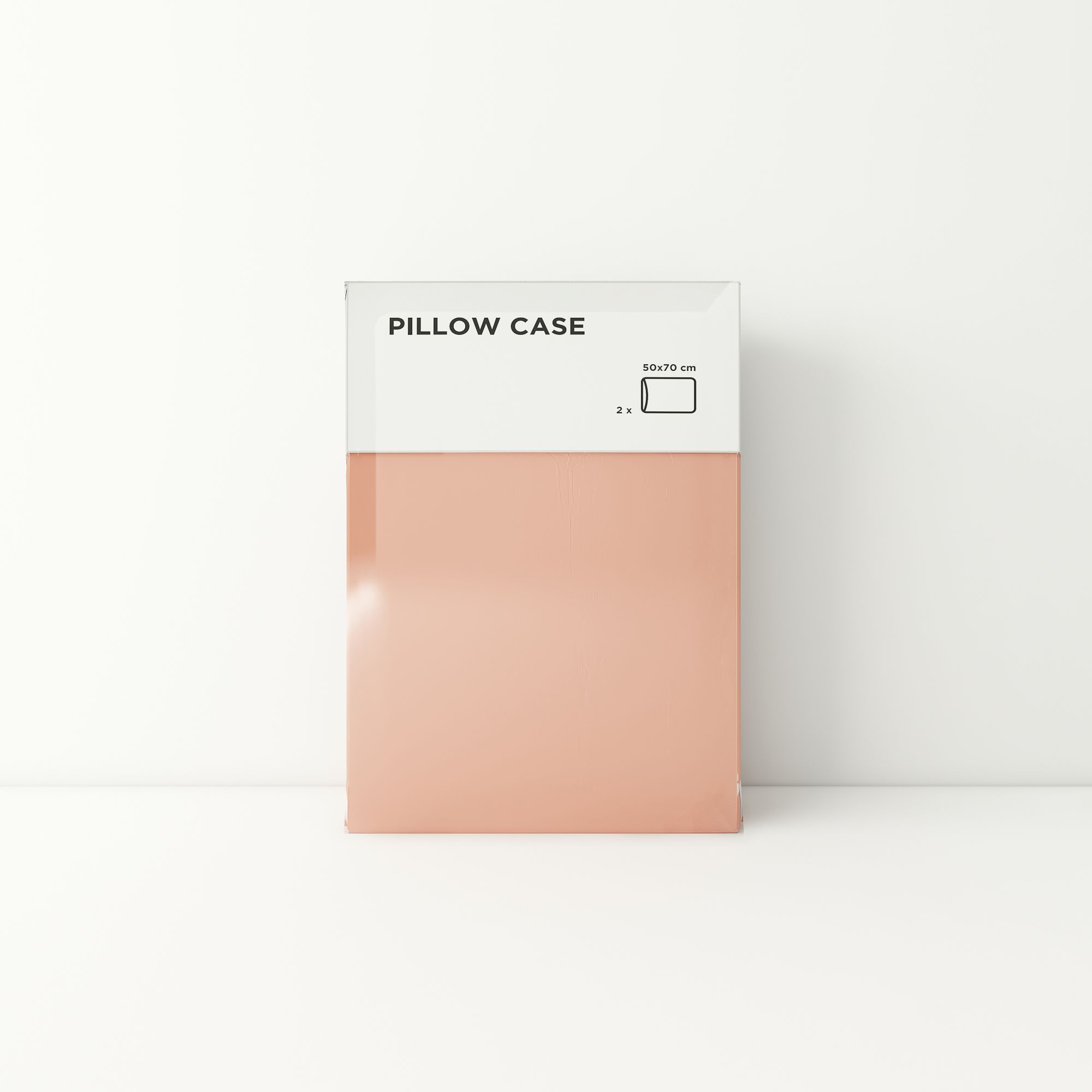 Standard pillow case 05 Pastel Pink (2pcs)
