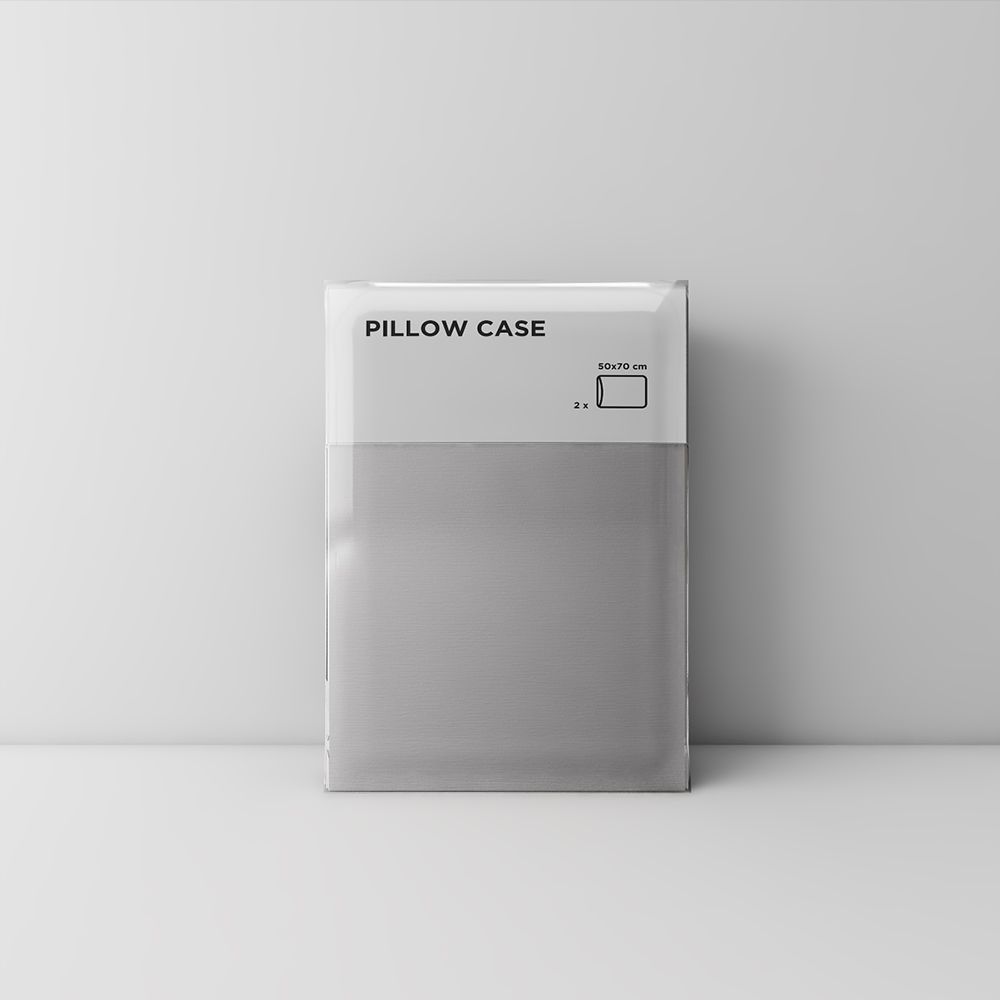 Premium pillow case 06 Grey (2pcs)
