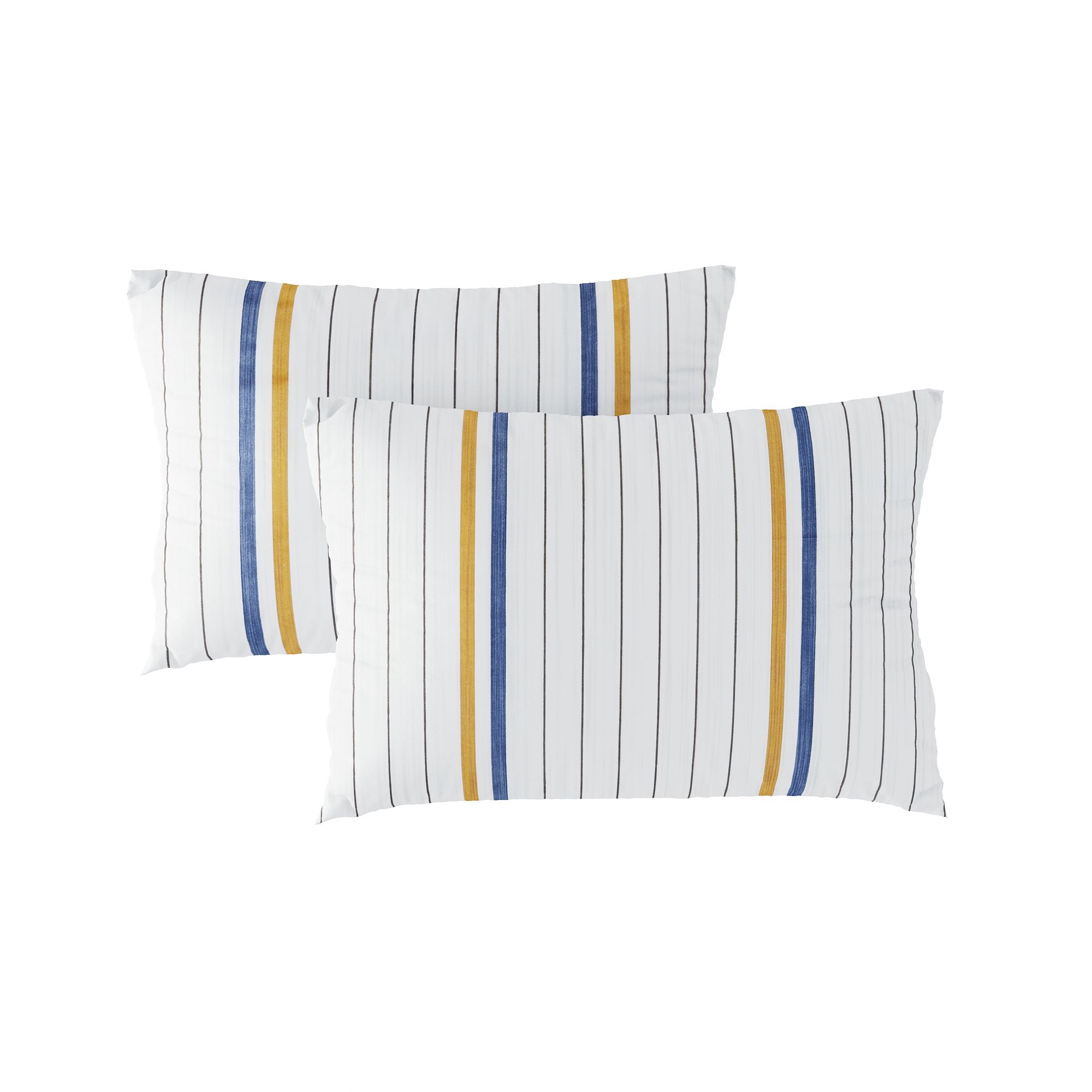 Pillow case 159 Simple yellow and navy stripe