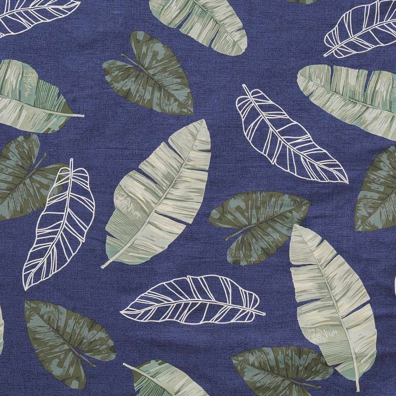 Pillow case 104 Leaf on navy blue