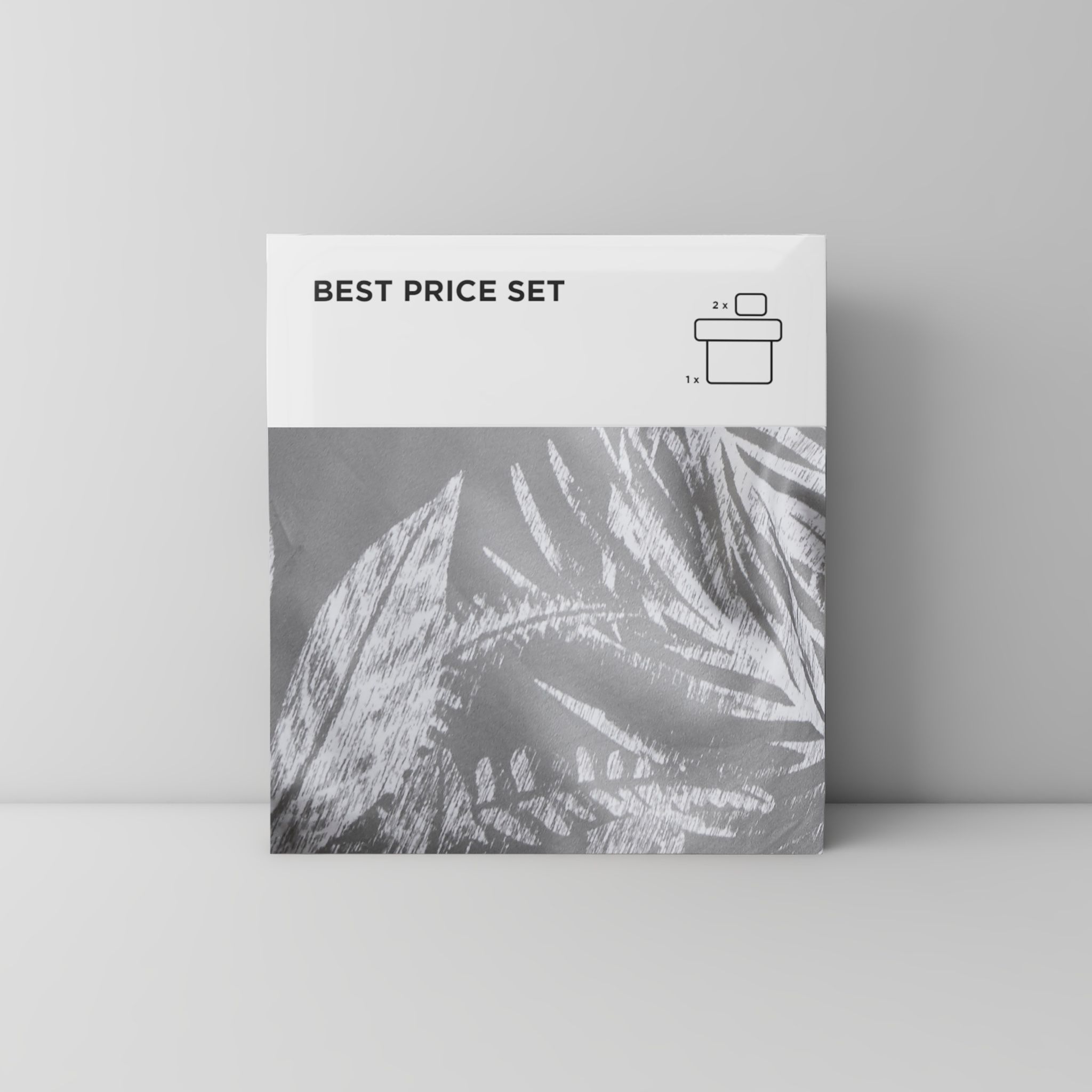 Best price 131 White leaves on grey