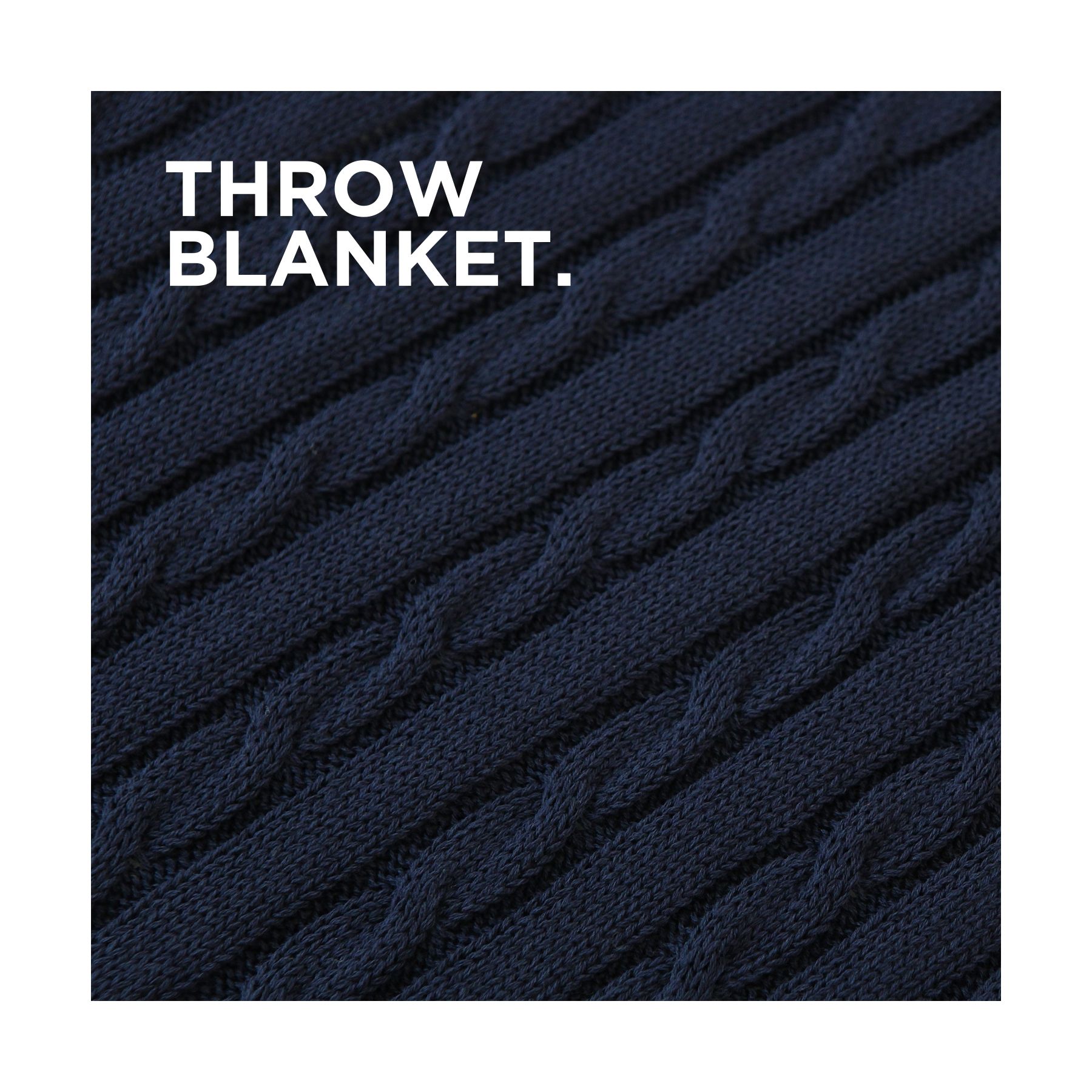 Mền sofa Warmy navy blue