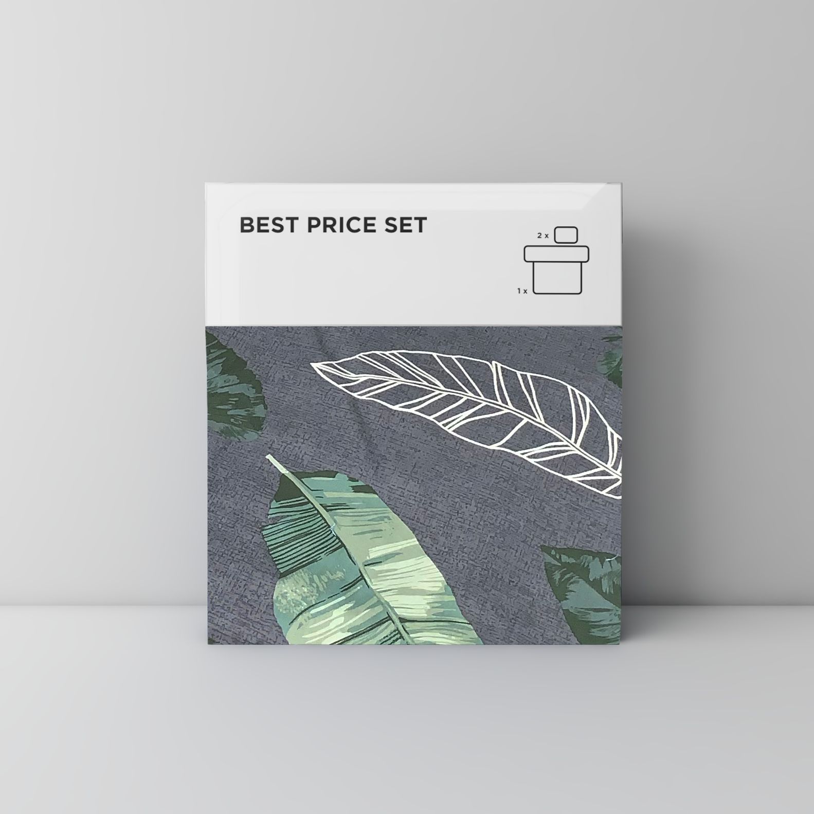 Best price 104 Green leaves on dark grey