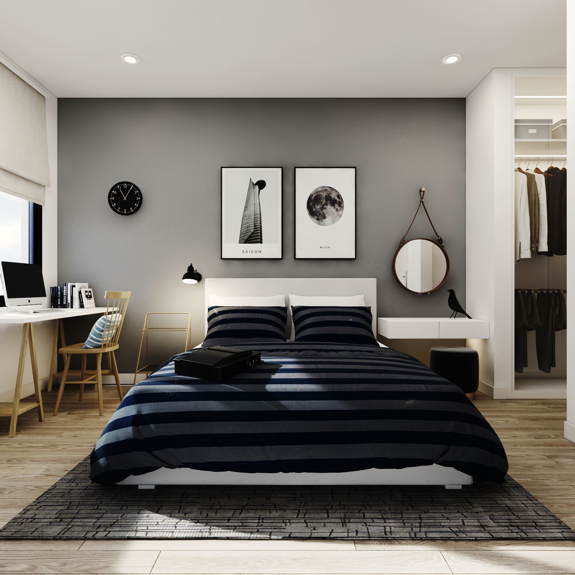 Best price 109 Grey navy striped