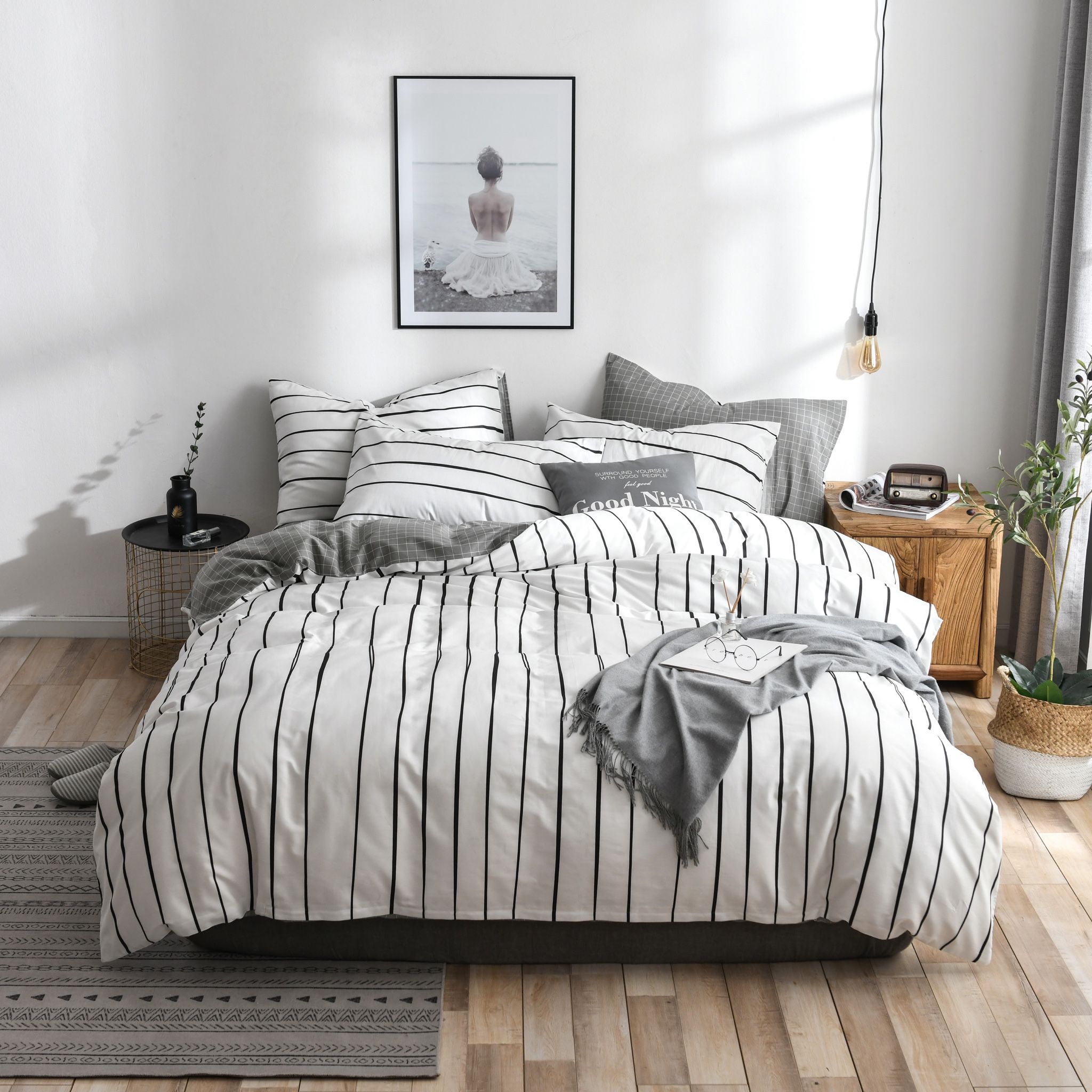 Best price 119 BW hand painted stripe