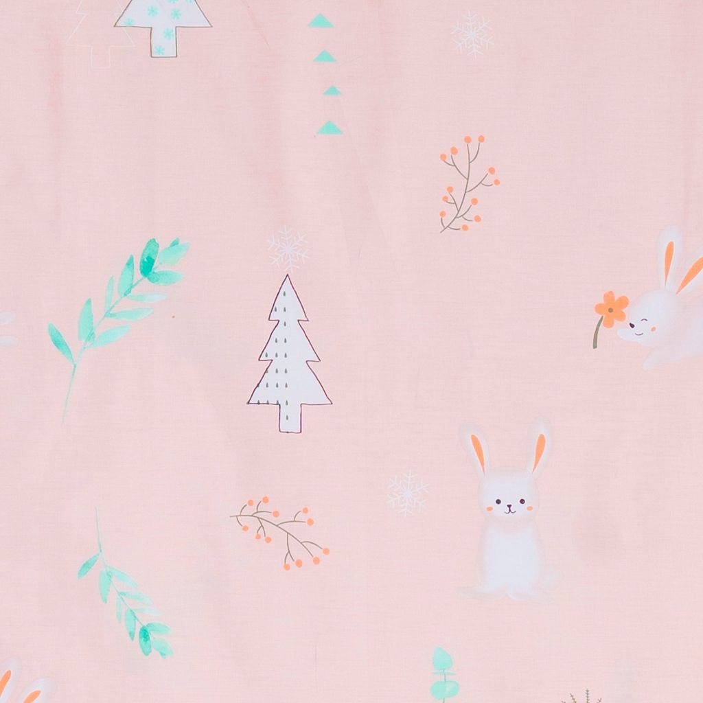 Pillow case 170 White rabbit on pink