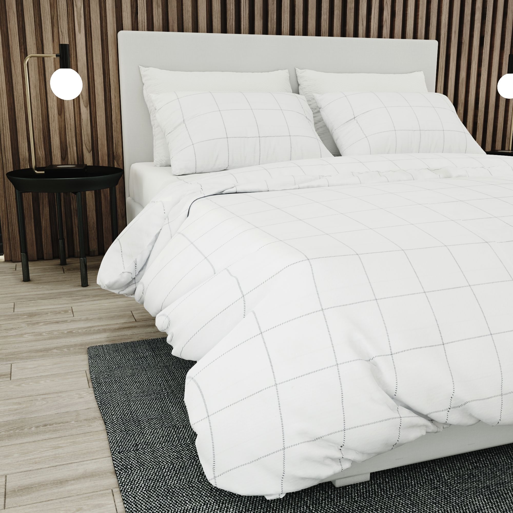 Best price 147 Black grid on white