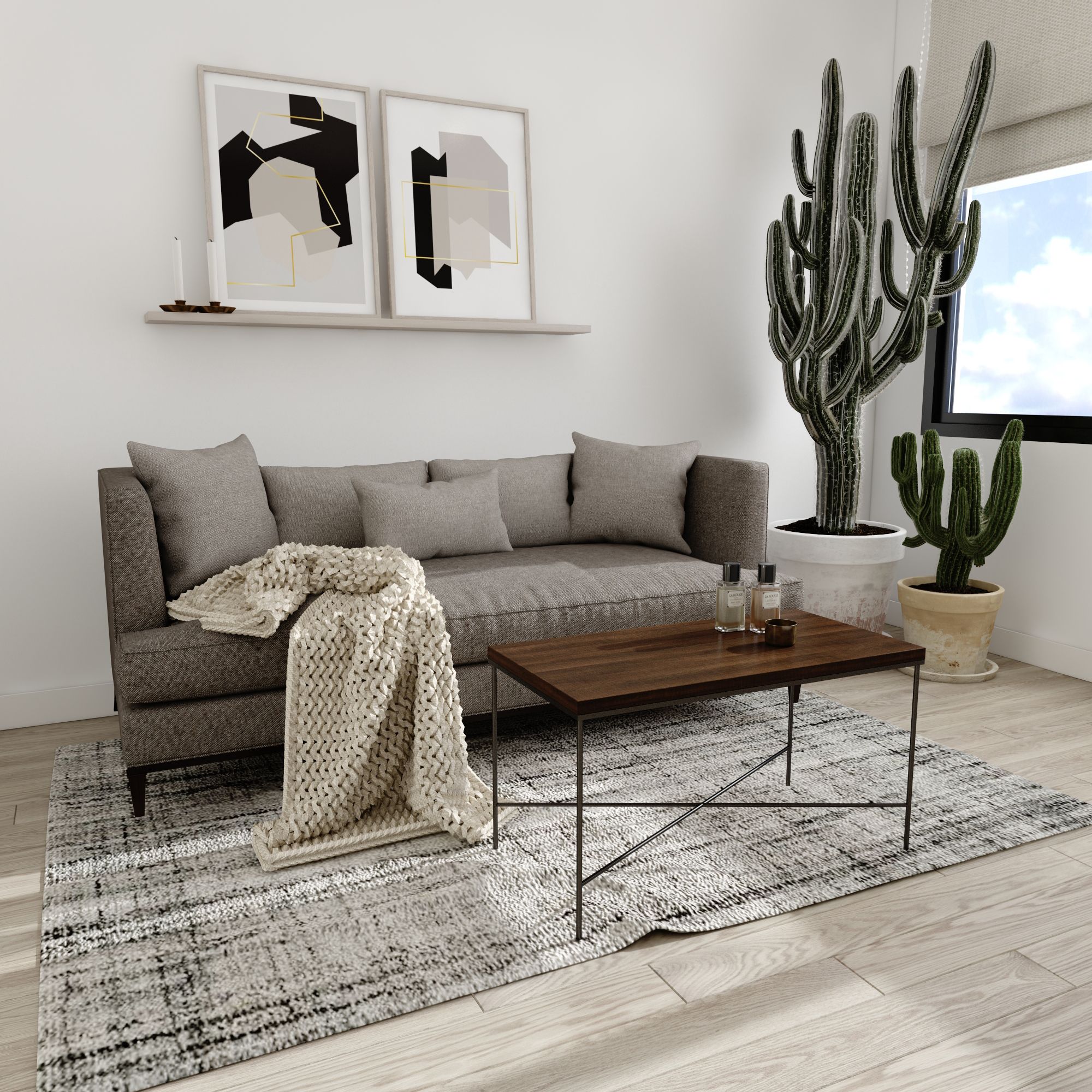 Bàn sofa X - Brown wood