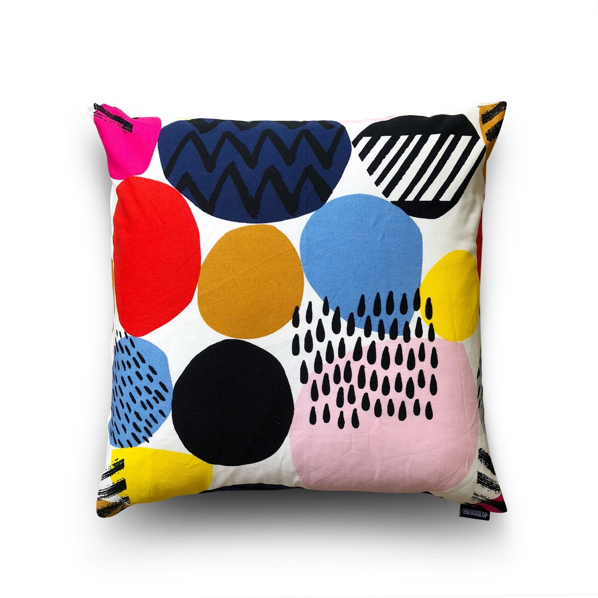 Cushion cover 71 Colourful circles on white