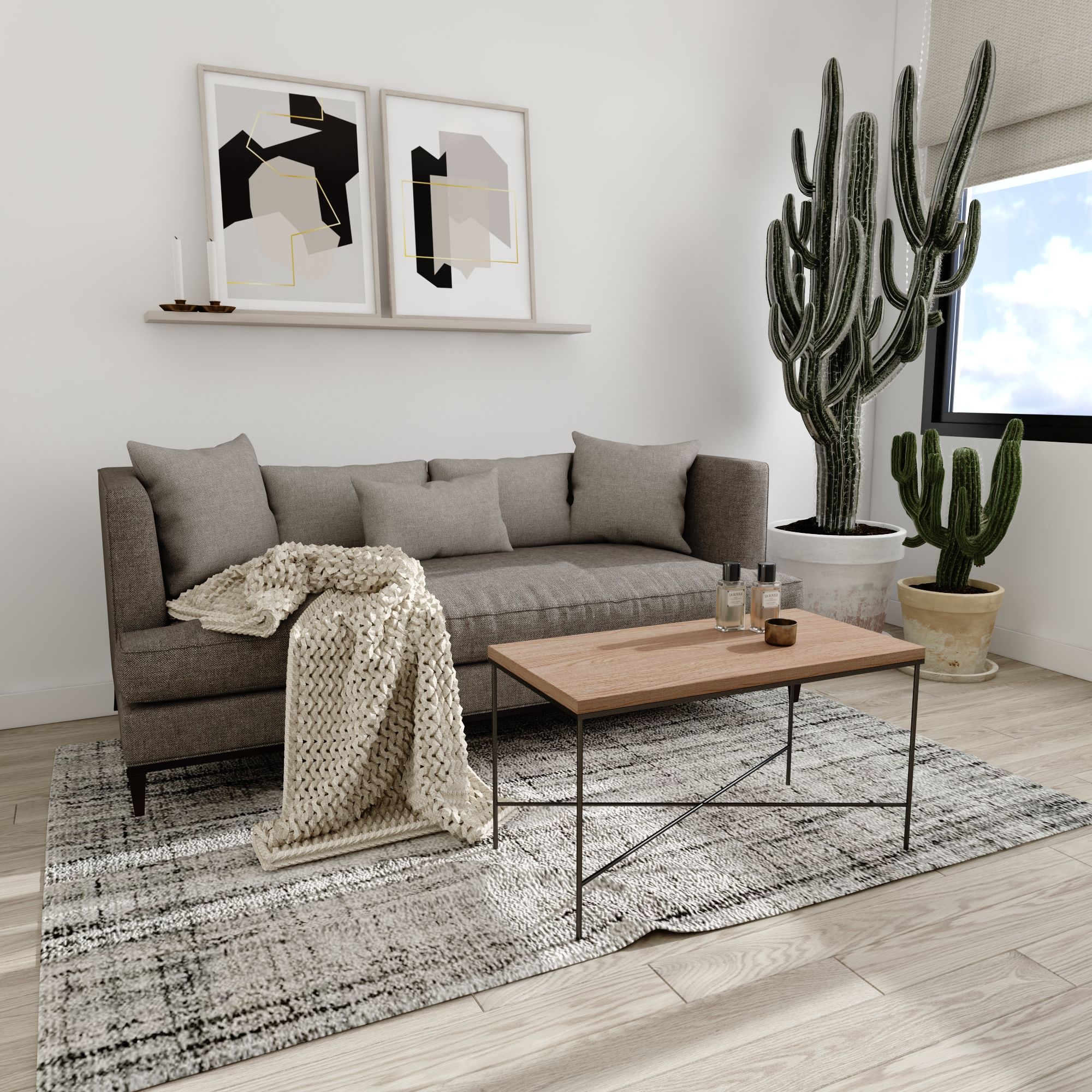 Bàn sofa X - Dark wood