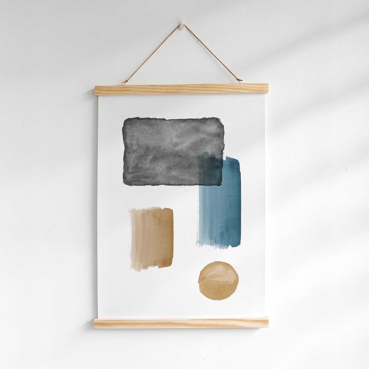 Poster nẹp gỗ Watercolor Streak