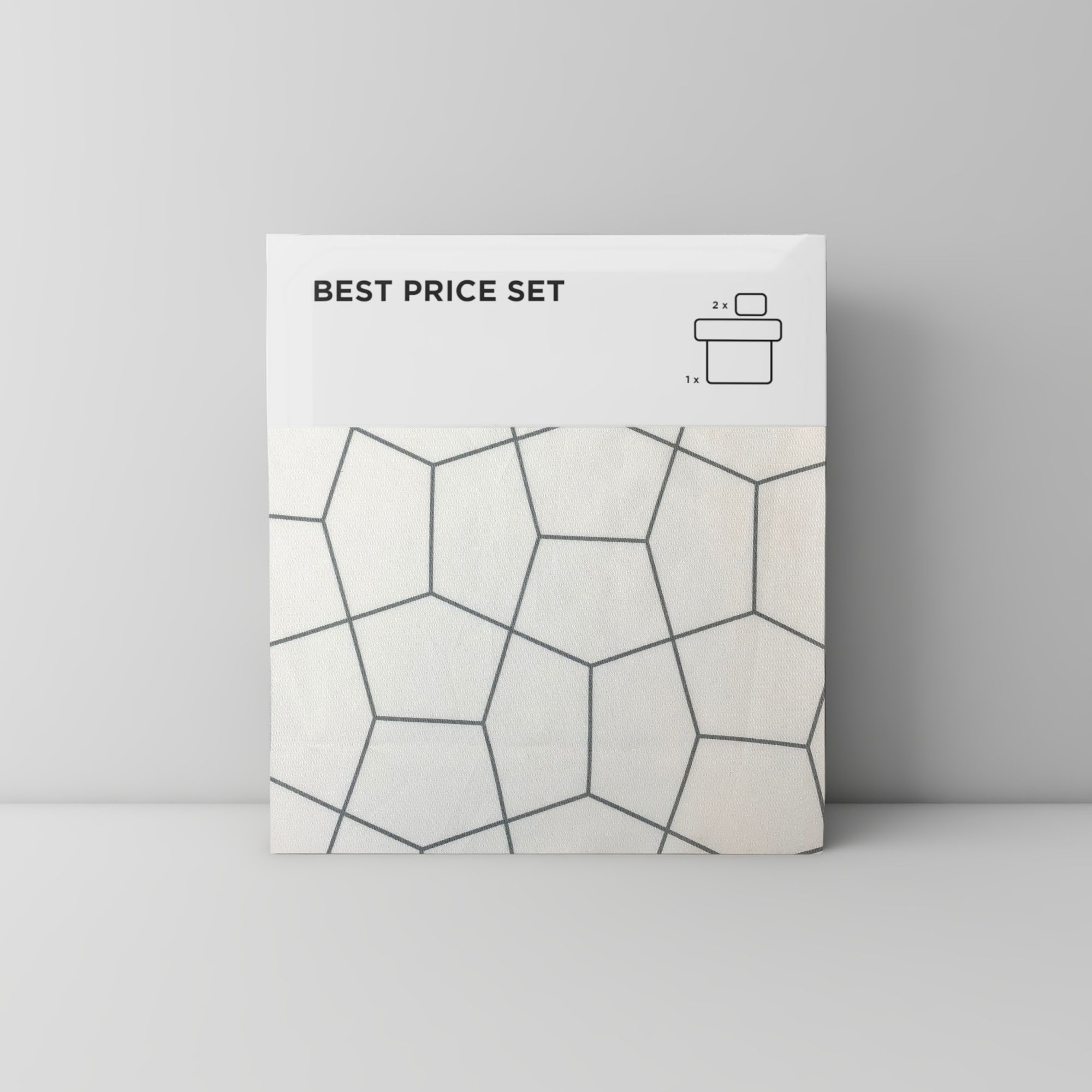 Best price 038 Grey hexagon on white