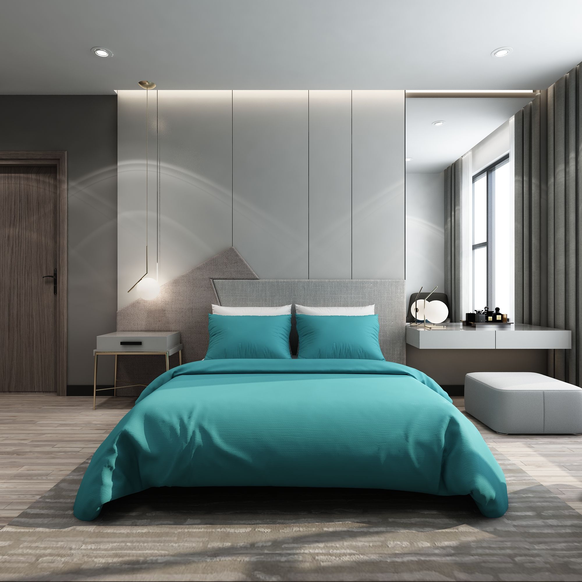 Bộ ga giường Premium 10 Teel green