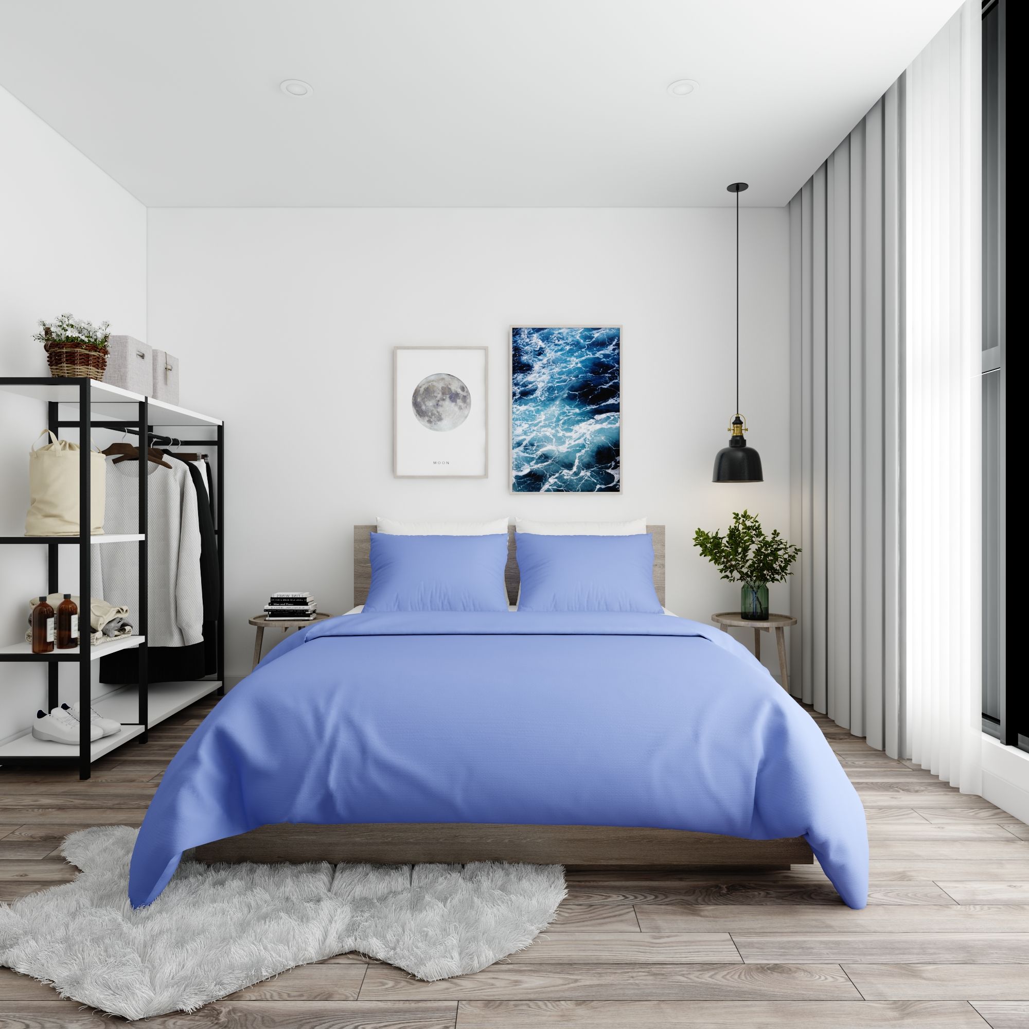 Bộ ga giường Standard 11 Grey blue