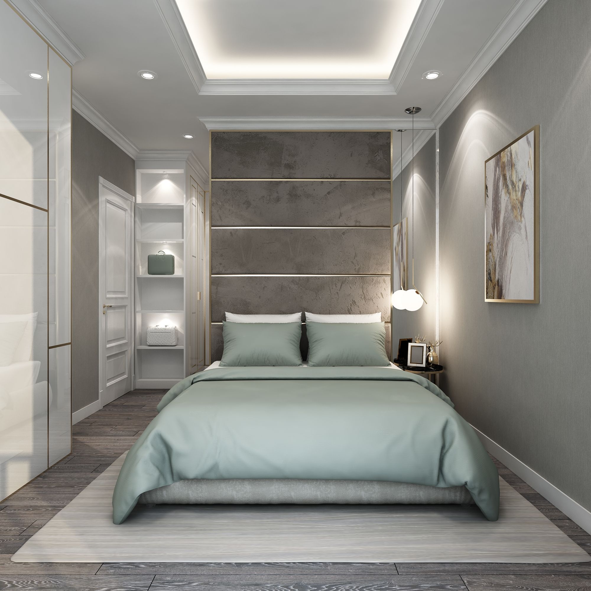 Bộ ga giường Premium 23 Green grey