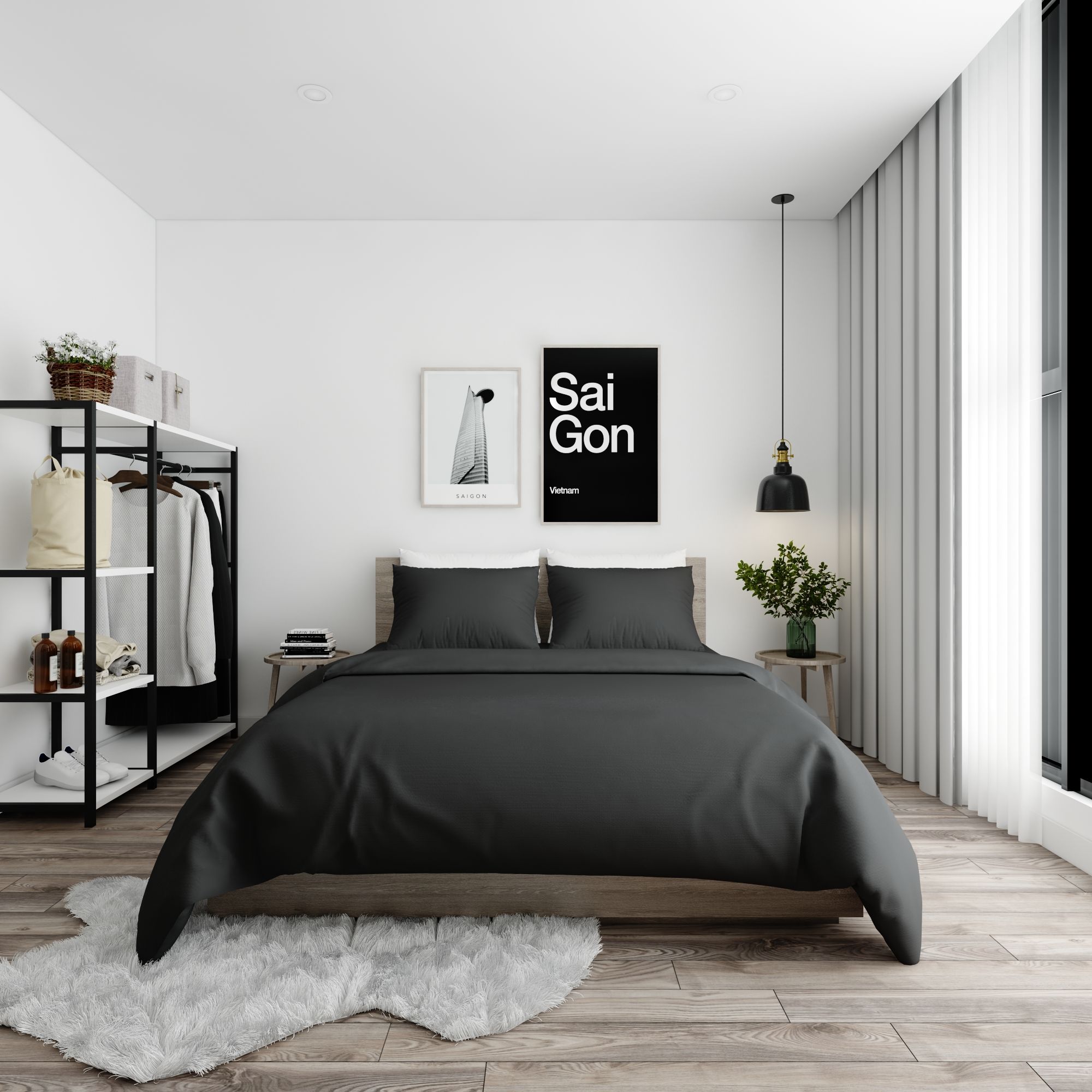 Bộ ga giường Standard 23 Dark grey