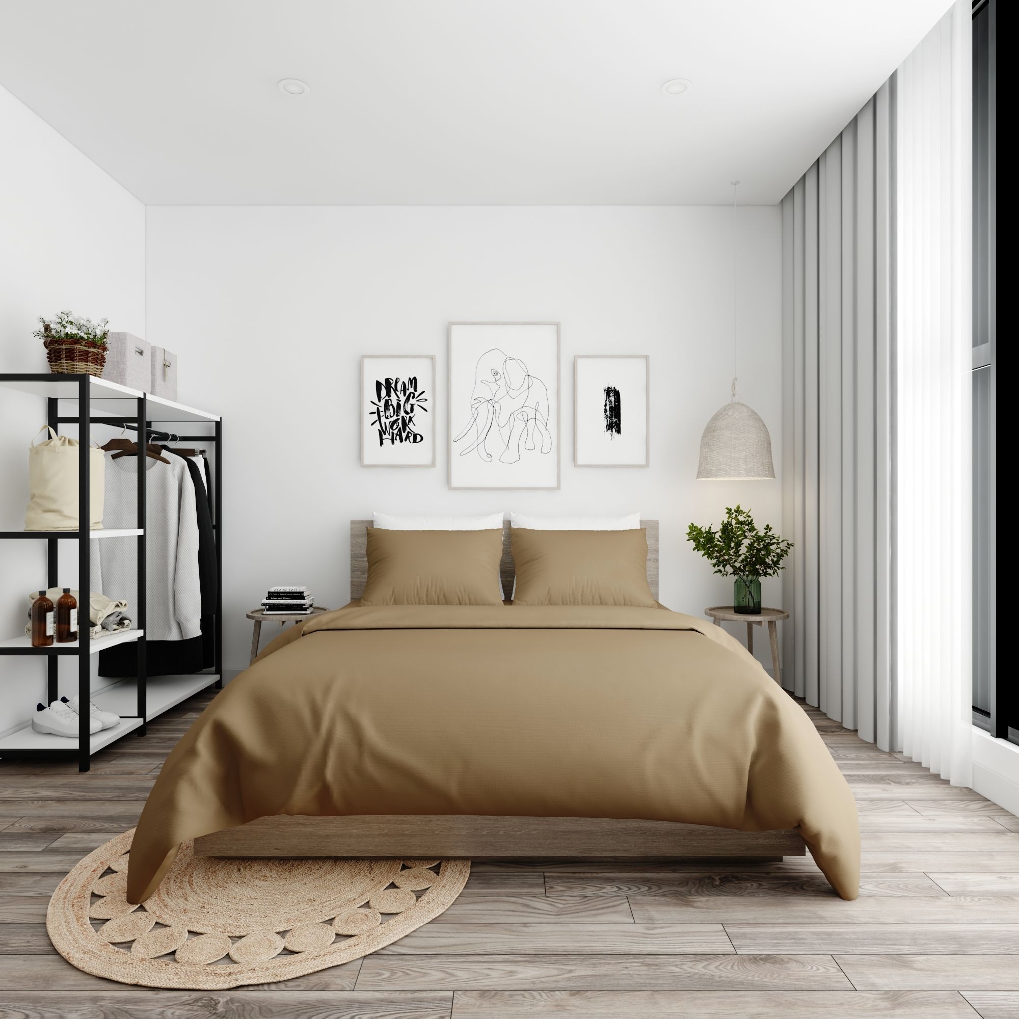 Bộ ga giường Standard 03 Light brown