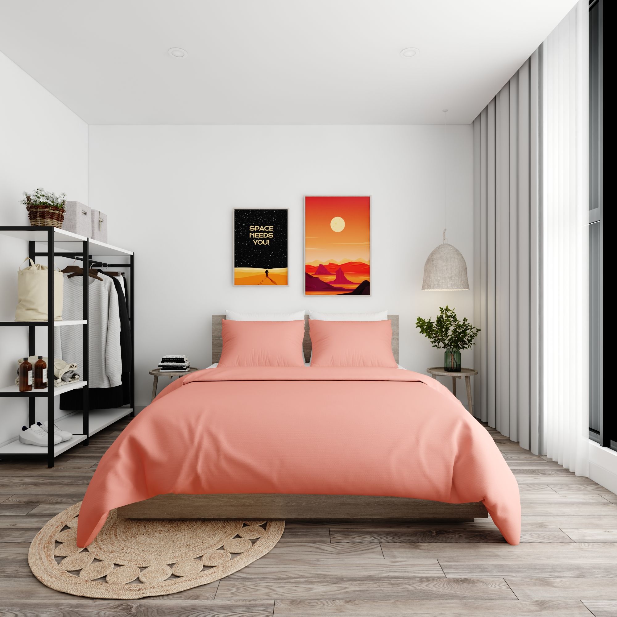 Bộ ga giường Standard 08 Light pink