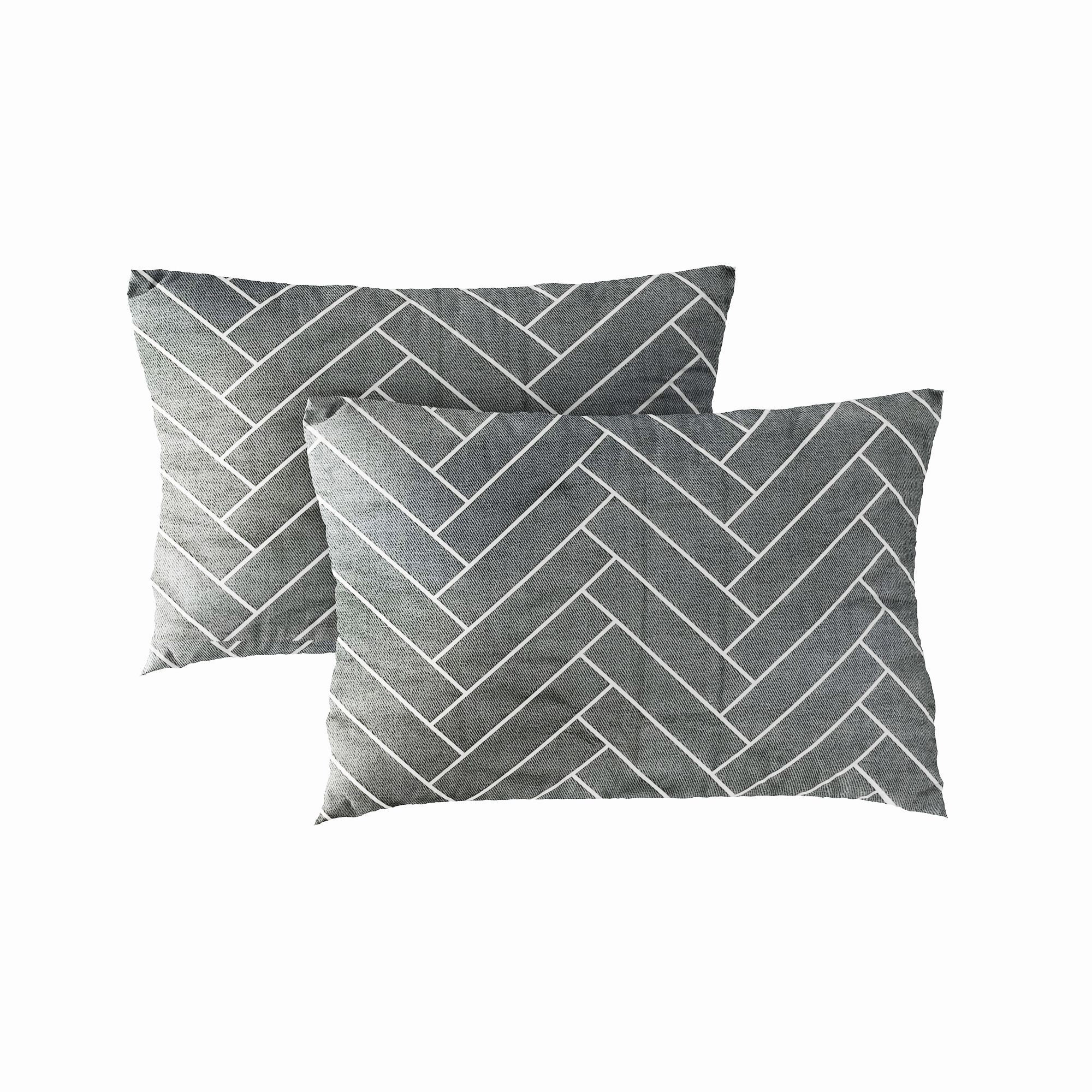 Pillow case 137 Grey interwoven