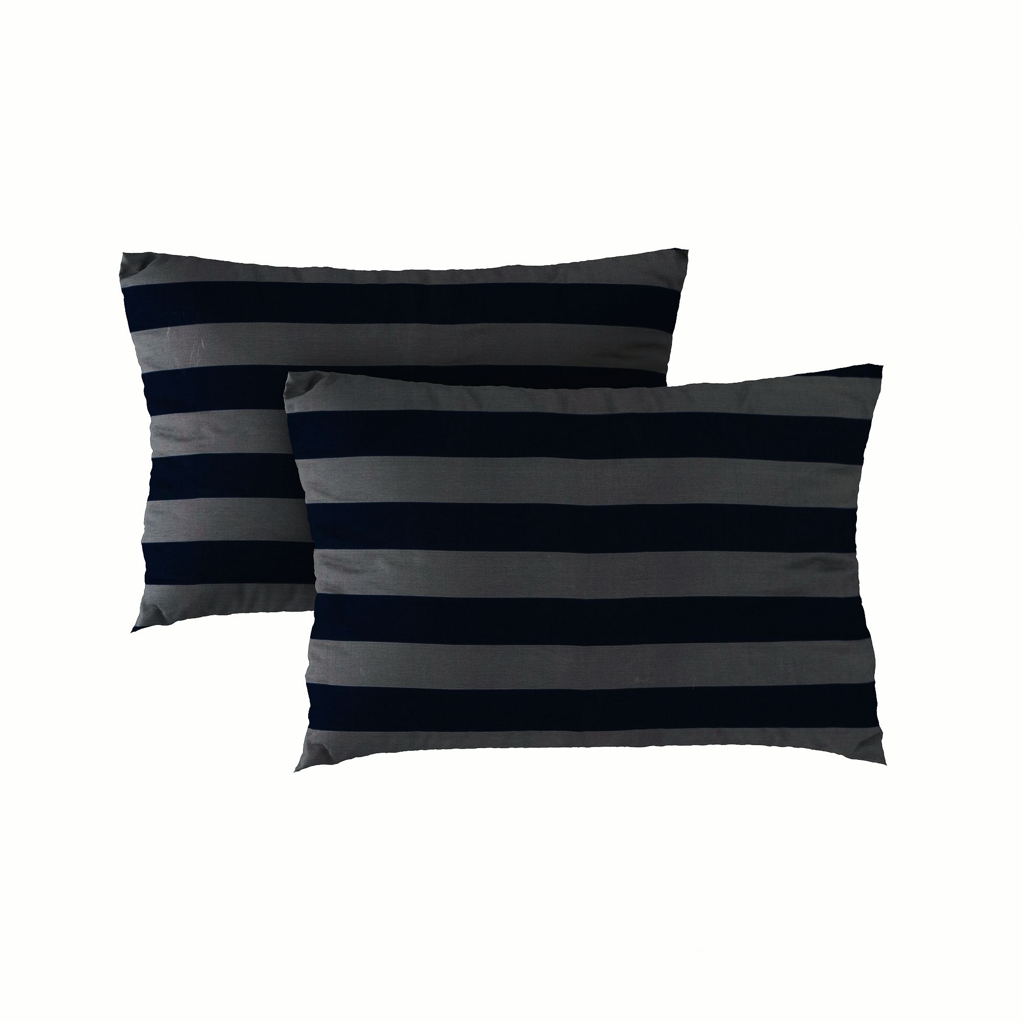 Pillow case 150 Grey navy striped