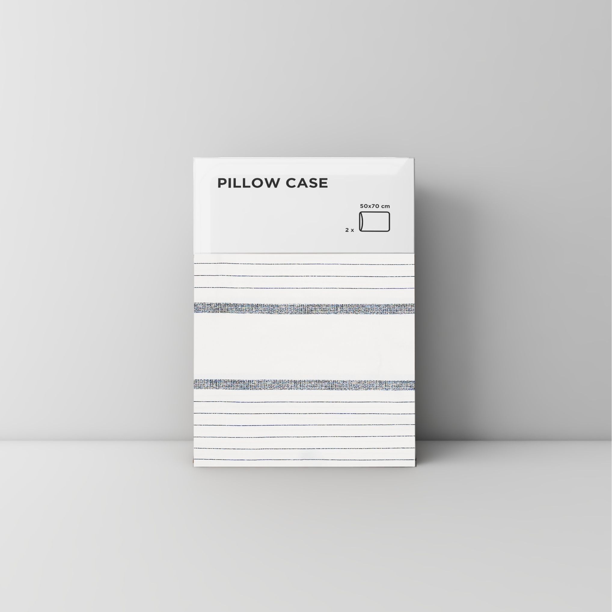 Pillow case 161 Simple grey stripe