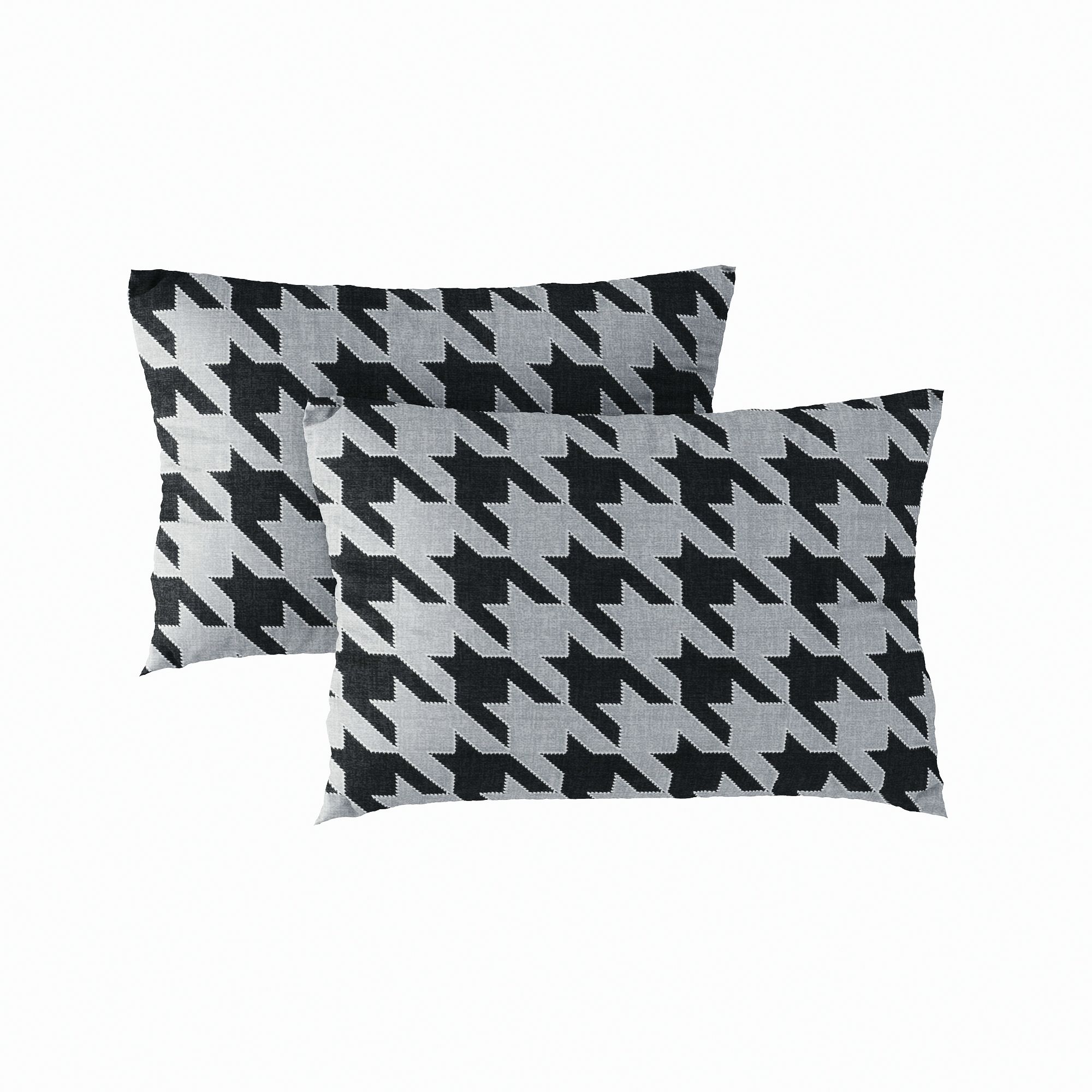 Pillow case 163 Houndstooth on grey