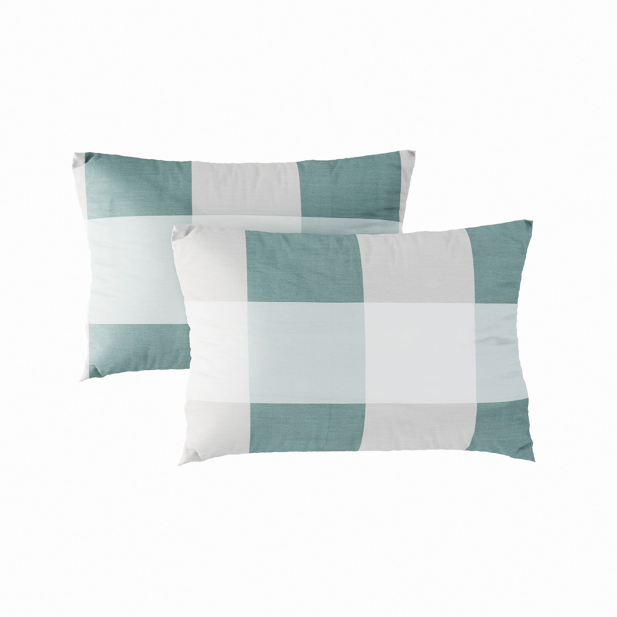 Pillow case 167 Vintage green checkerboard