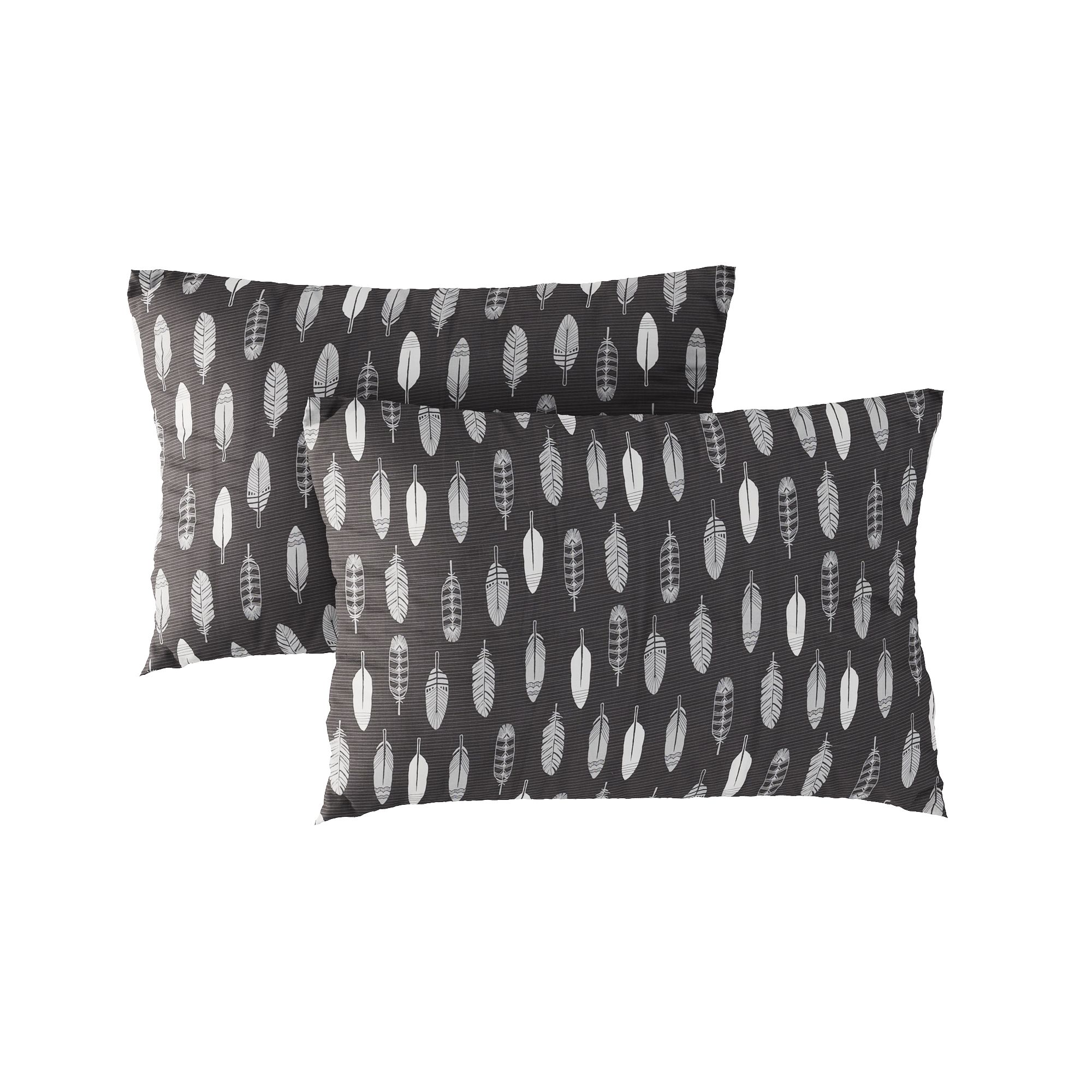 Pillow case 190 Feathers on grey