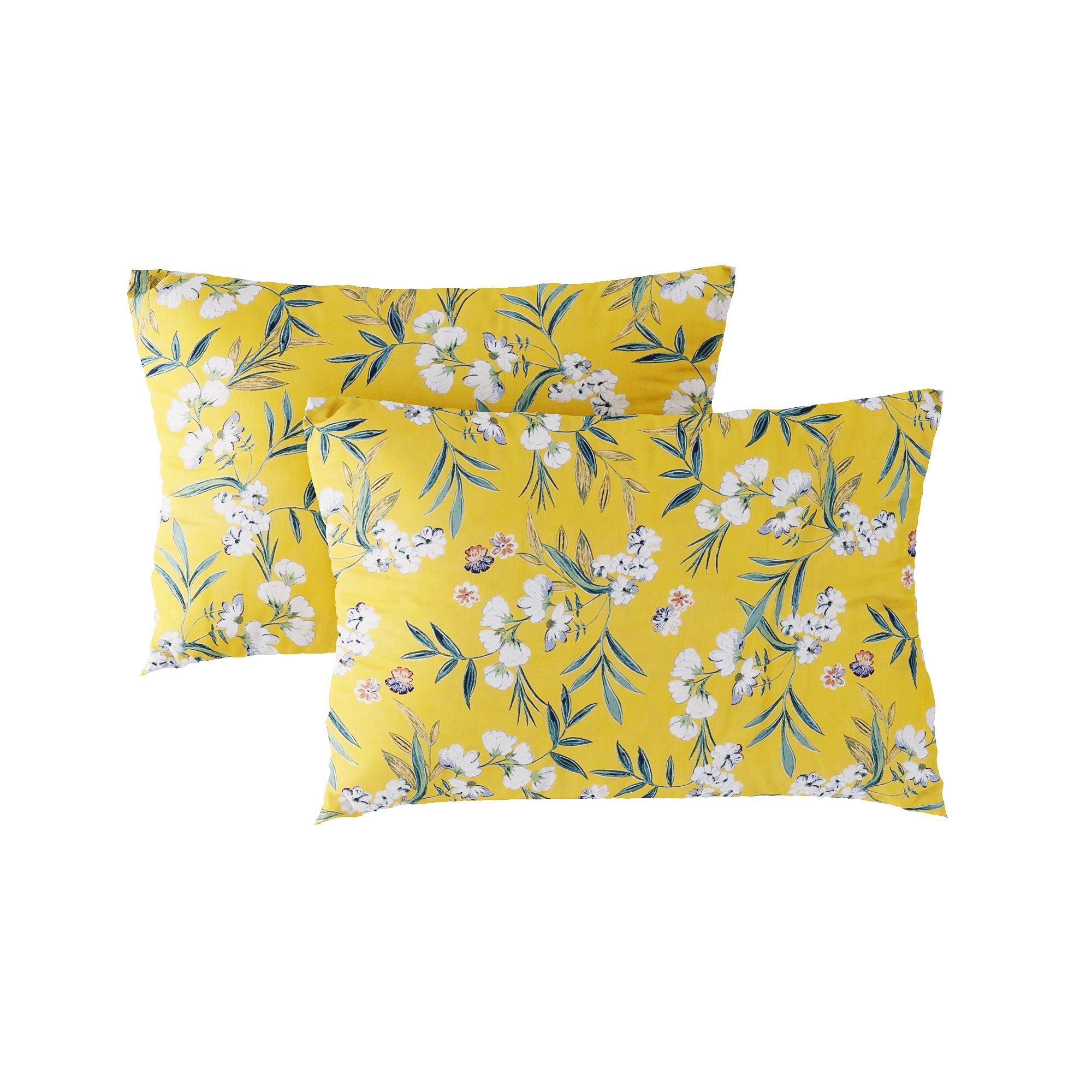 Pillow case 192 Flowers on yellow